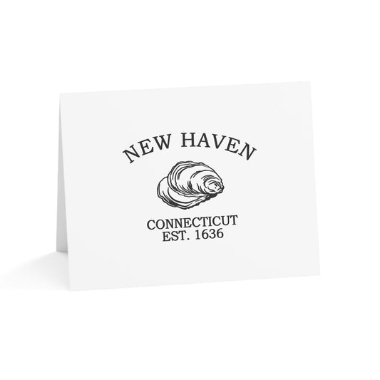 New Haven Connecticut Vintage Retro Thank You Card Set - Black Logo