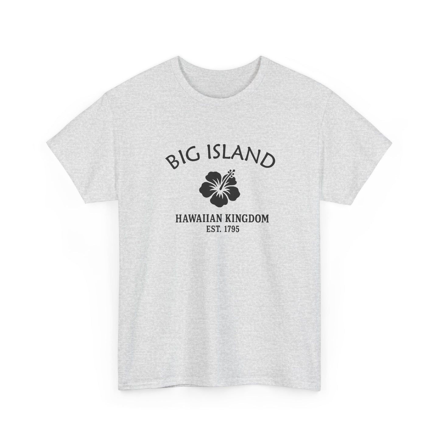 Big Island Hawaii Vintage Retro Unisex Heavy Cotton Tee - Black Logo
