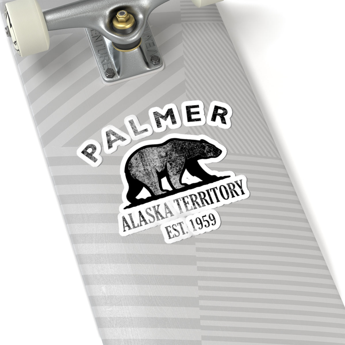 Palmer Alaska Vintage Retro Vinyl Sticker - Black Logo