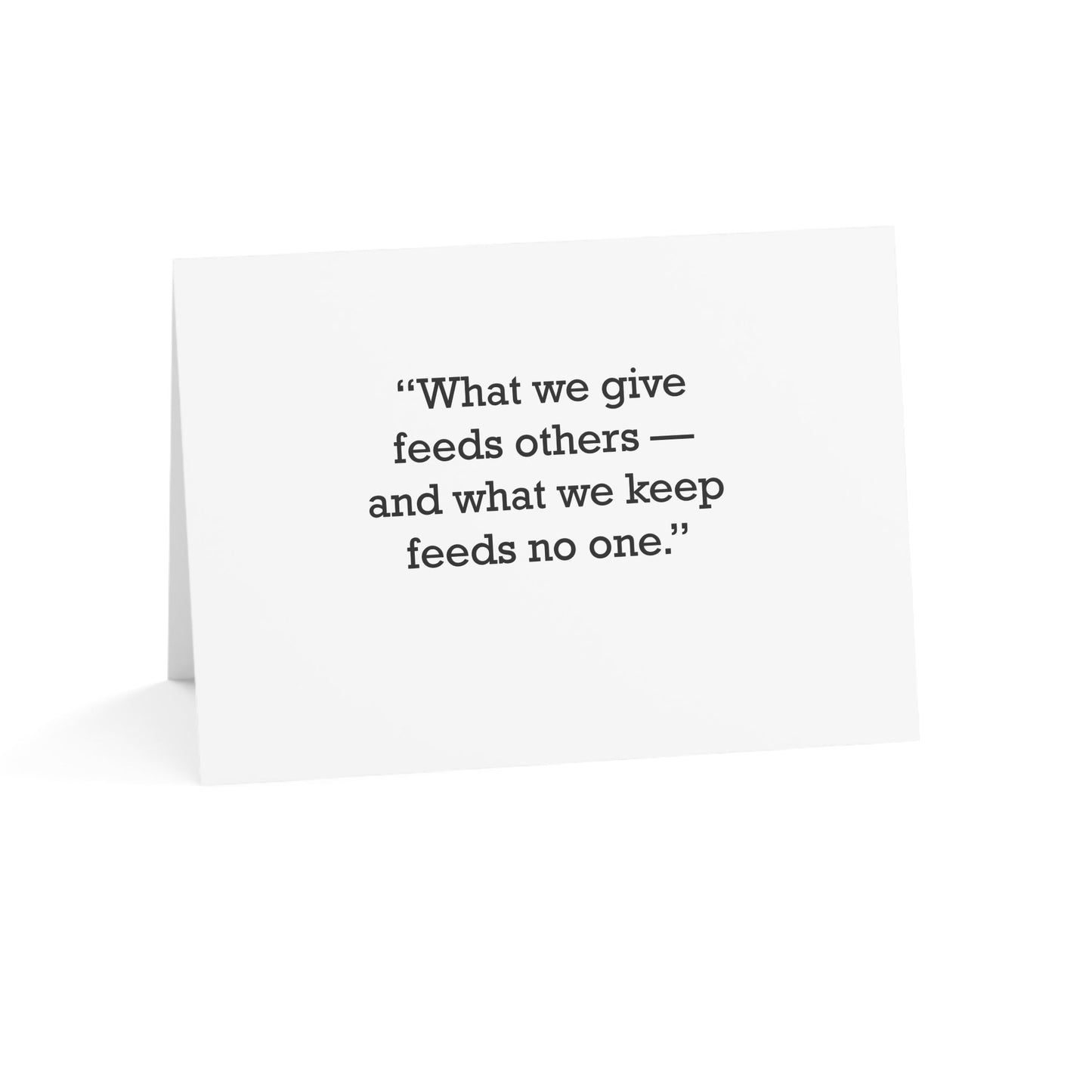 Quote 33 What We Give Vintage Retro Thank You Card Set - Black Logo