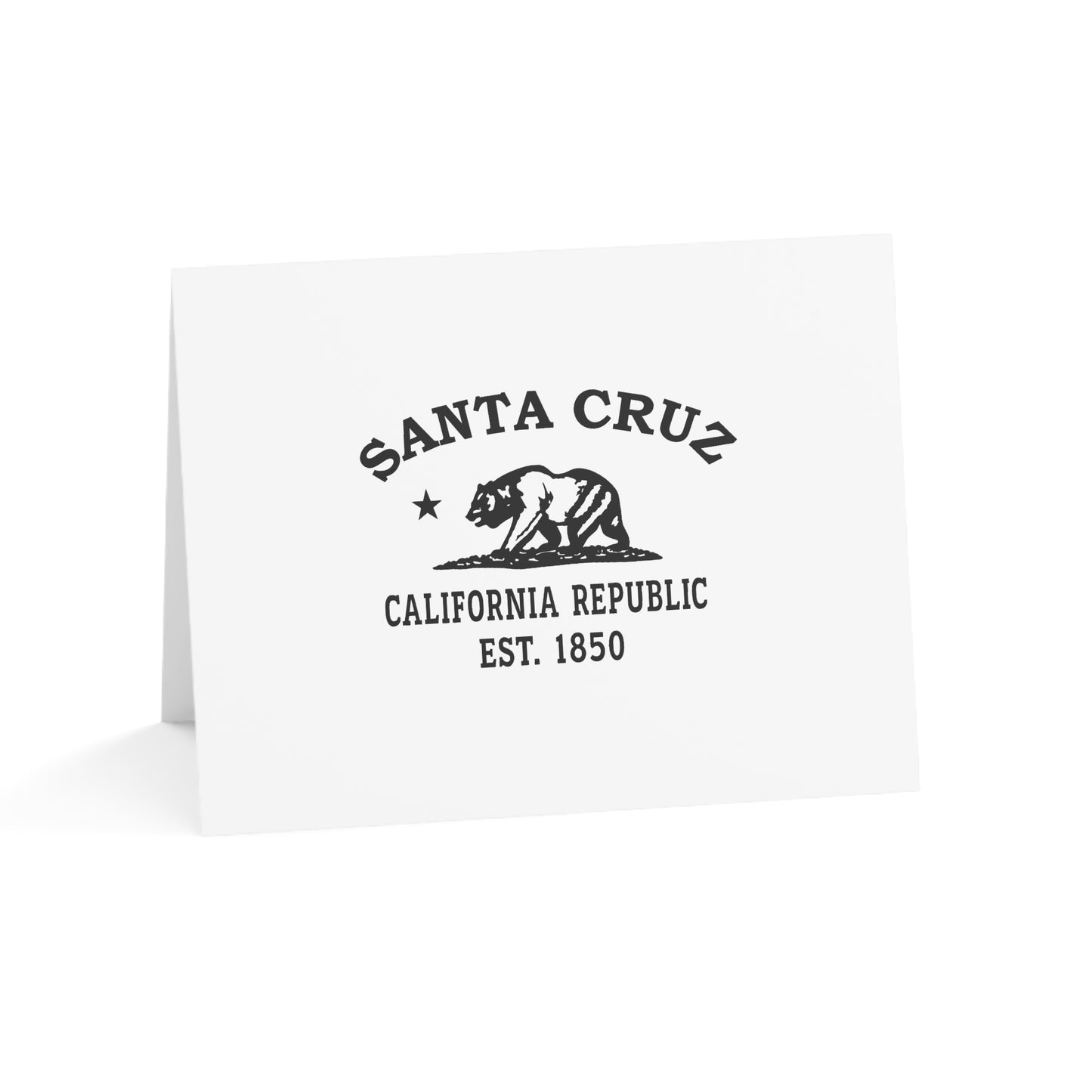 Santa Cruz California Vintage Retro Thank You Card Set - Black Logo