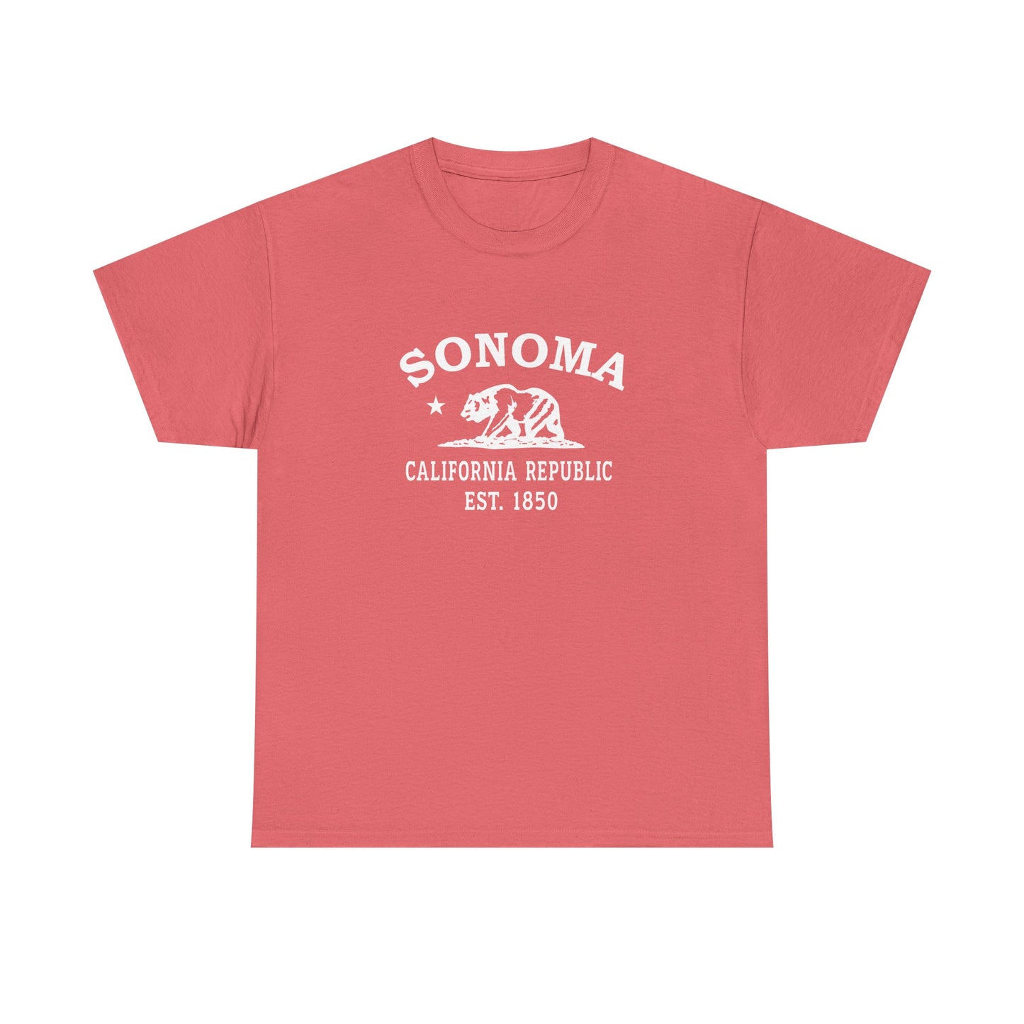 Sonoma California Vintage Retro Unisex Heavy Cotton Tee - White Logo