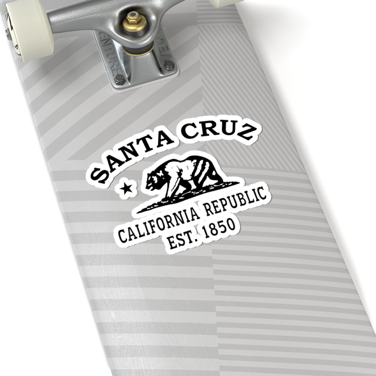 Santa Cruz California Vintage Retro Vinyl Sticker - Black Logo