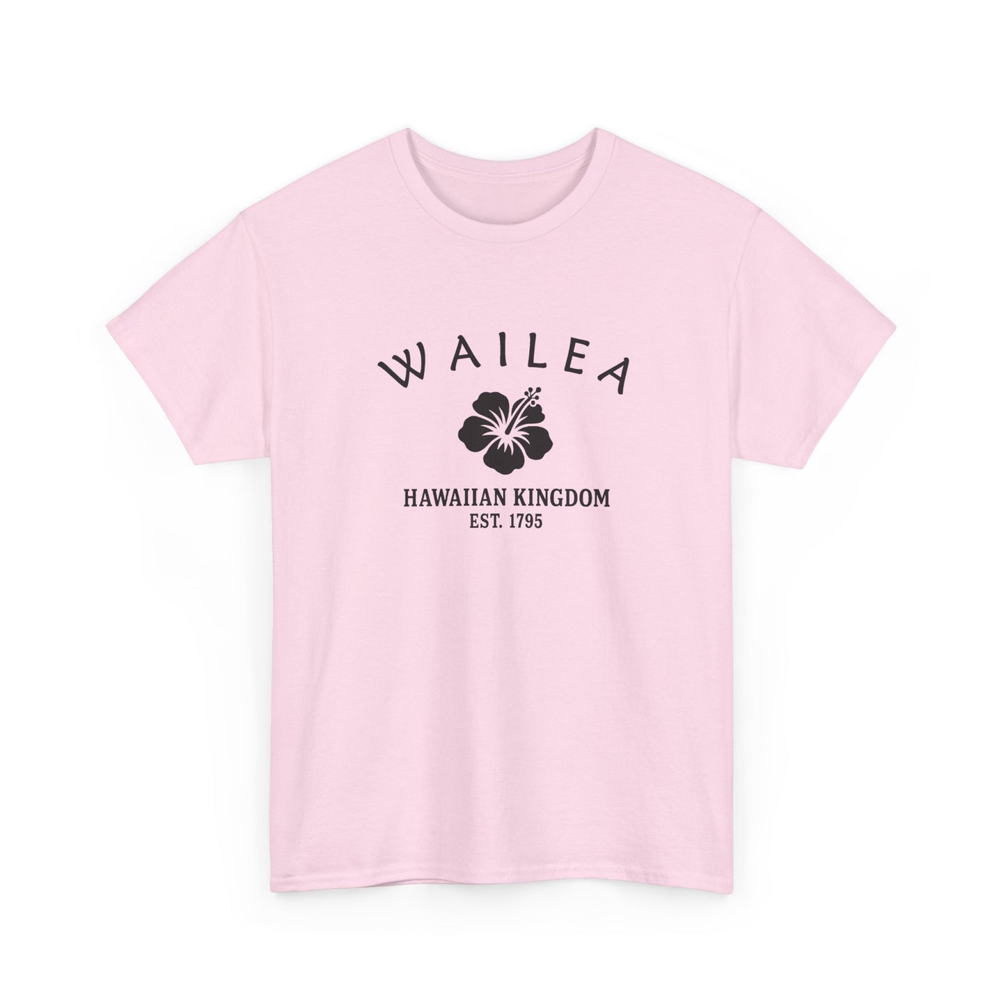 Wailea Hawaii Vintage Retro Unisex Heavy Cotton Tee - Black Logo