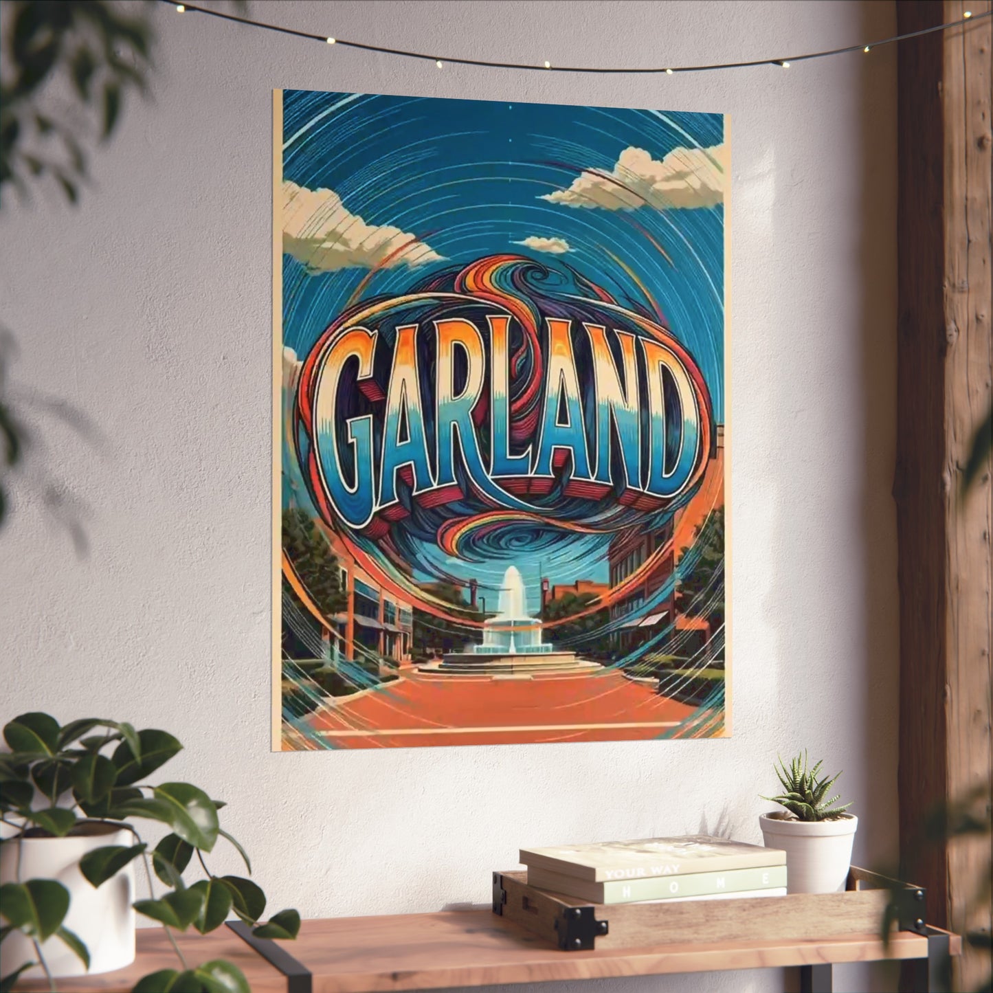 Garland Texas Vintage Retro Giclée Print Art Series Poster