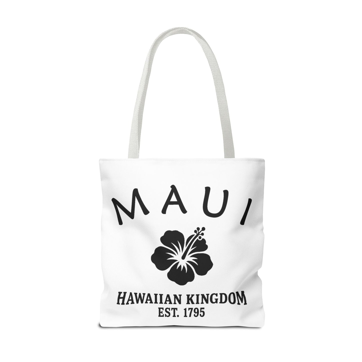 Maui Hawaii Vintage Retro Light Canvas Tote - Black Logo