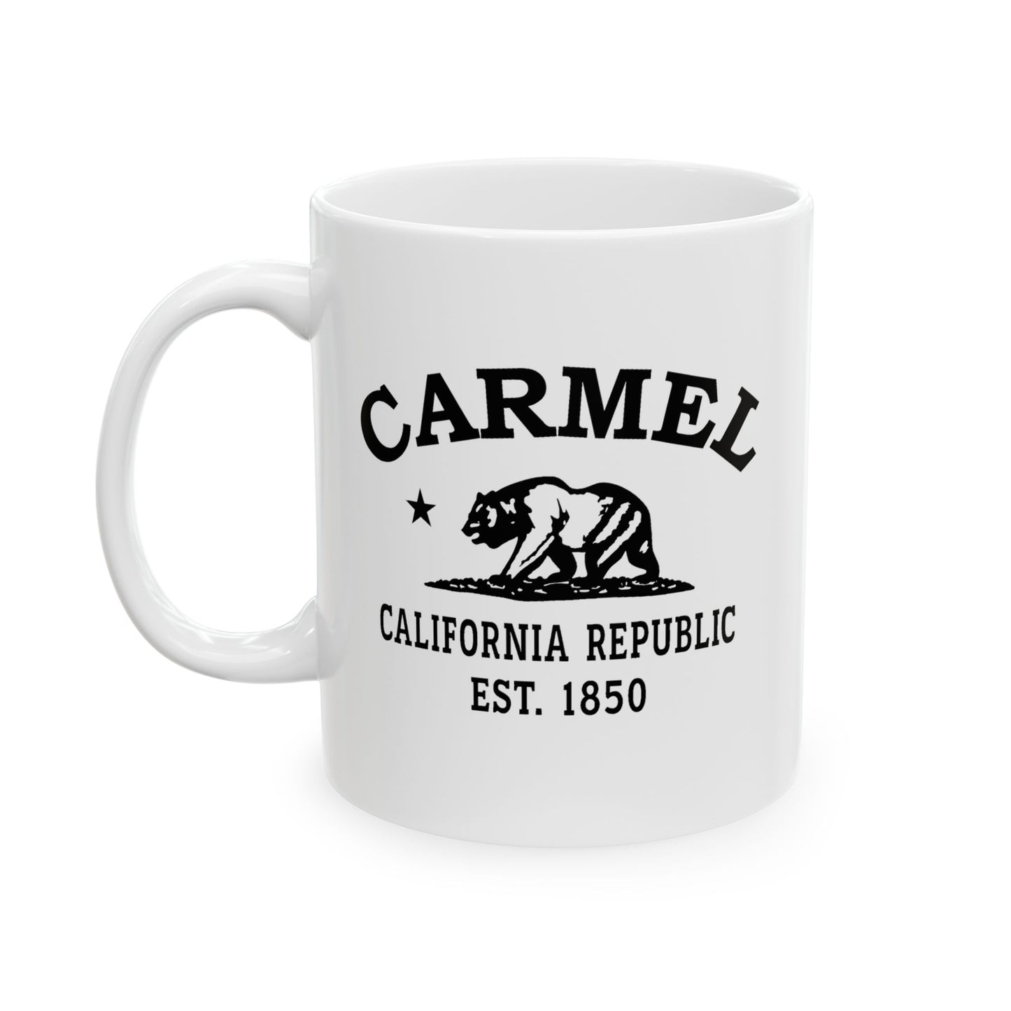 Carmel California Vintage Retro Ceramic Mug - Black Logo