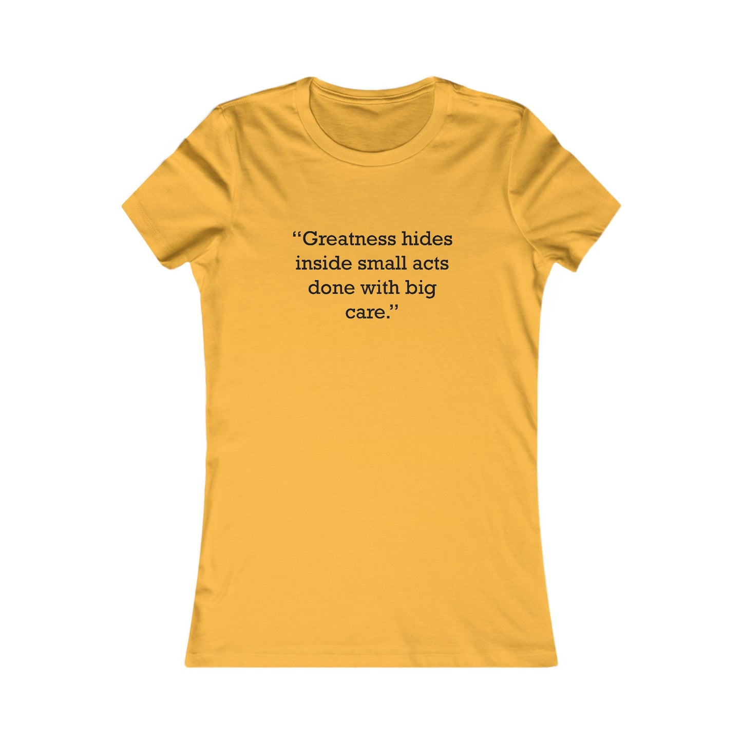 Quote 33 Greatness-Hides-Inside Ringspun Cotton Fitted Vintage Retro Womens Tee - Black Logo