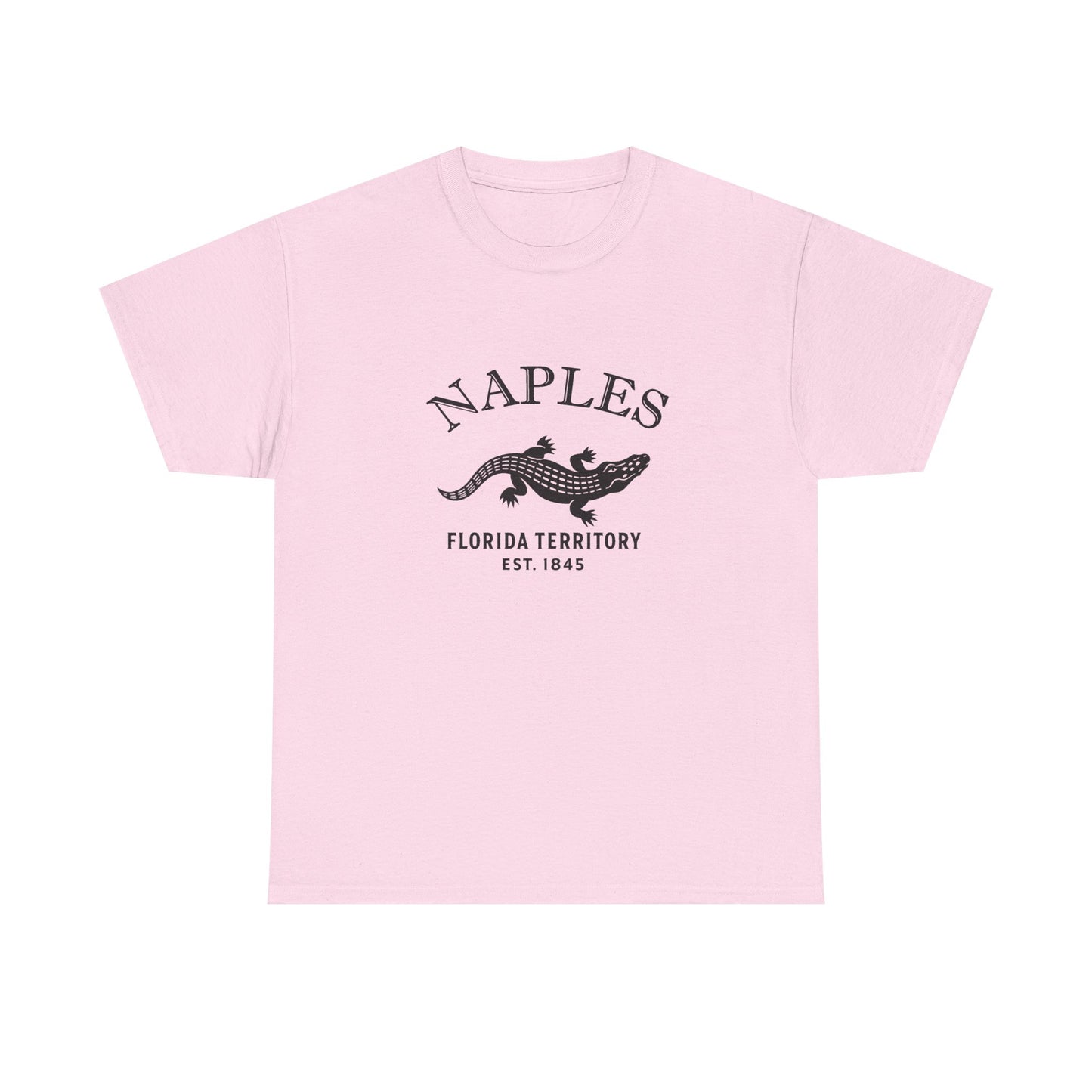 Naples Florida Vintage Retro Unisex Heavy Cotton Tee - Black Logo