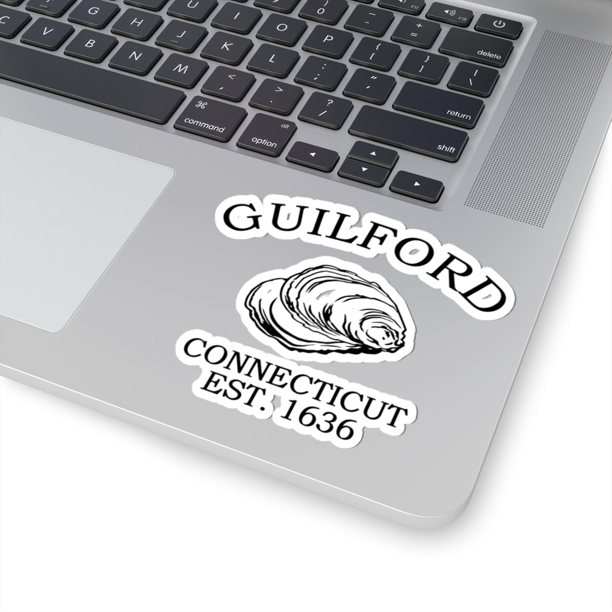 Guilford Connecticut Vintage Retro Vinyl Sticker - Black Logo