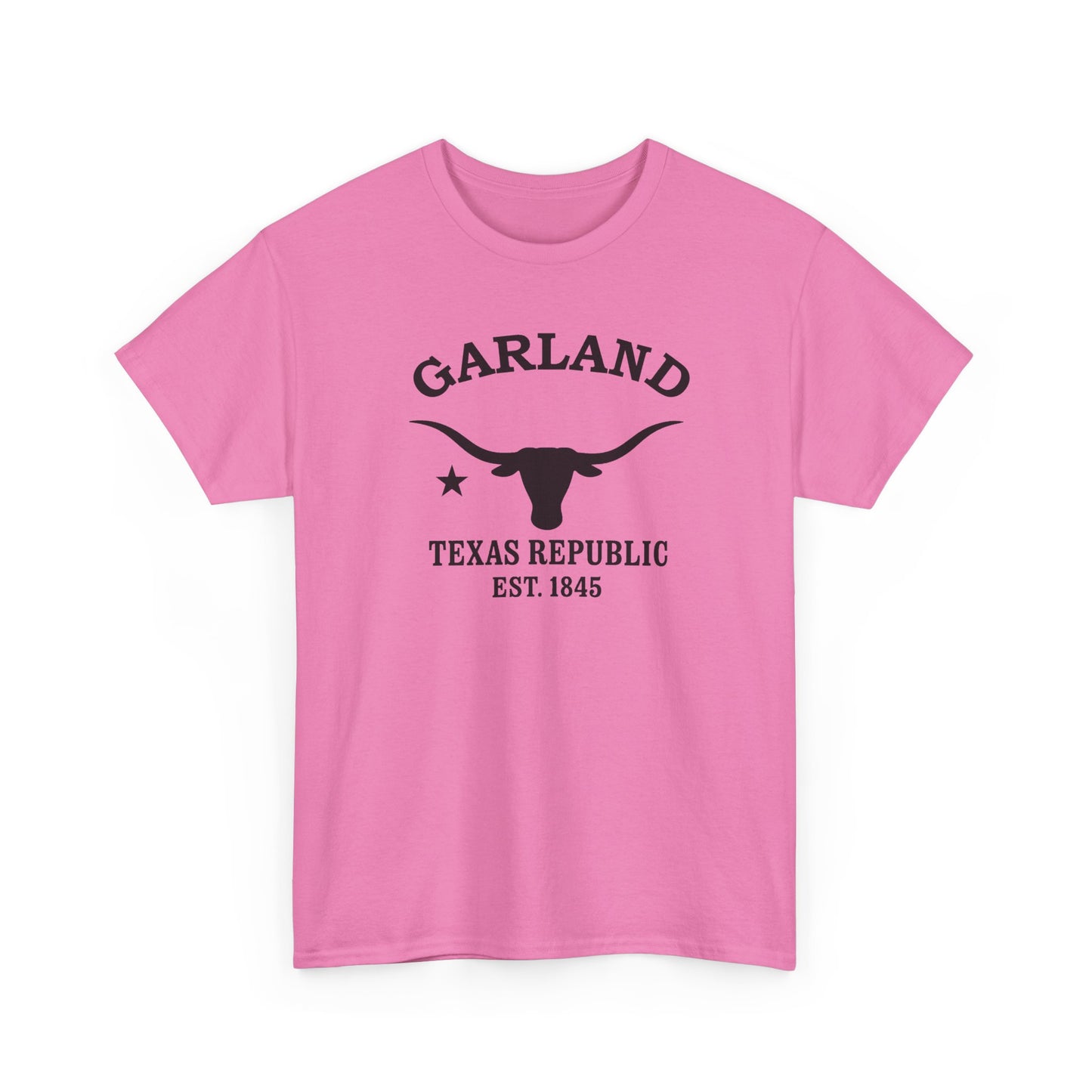 Garland Texas Vintage Retro Unisex Heavy Cotton Tee - Black Logo