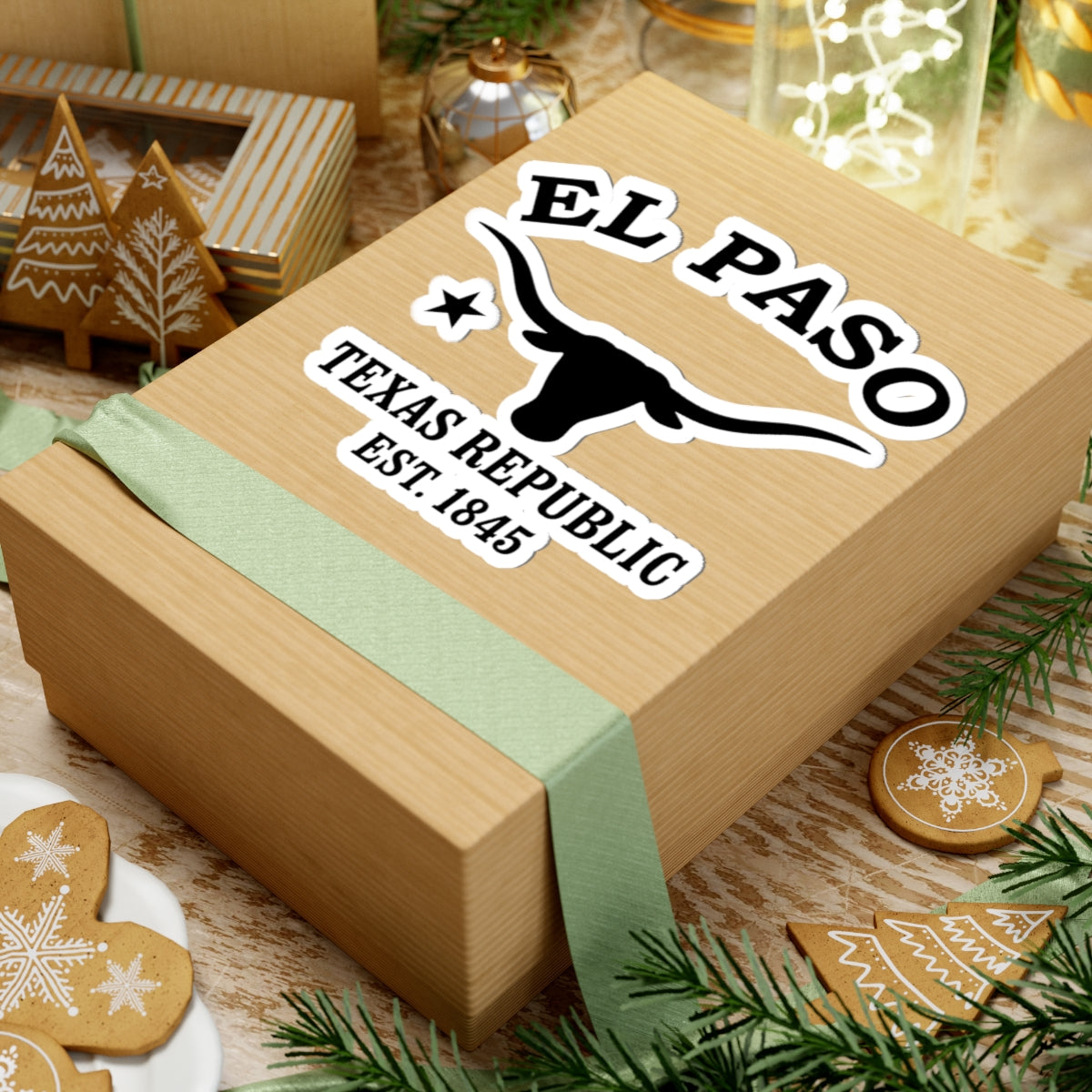 El Paso Texas Vintage Retro Vinyl Sticker - Black Logo
