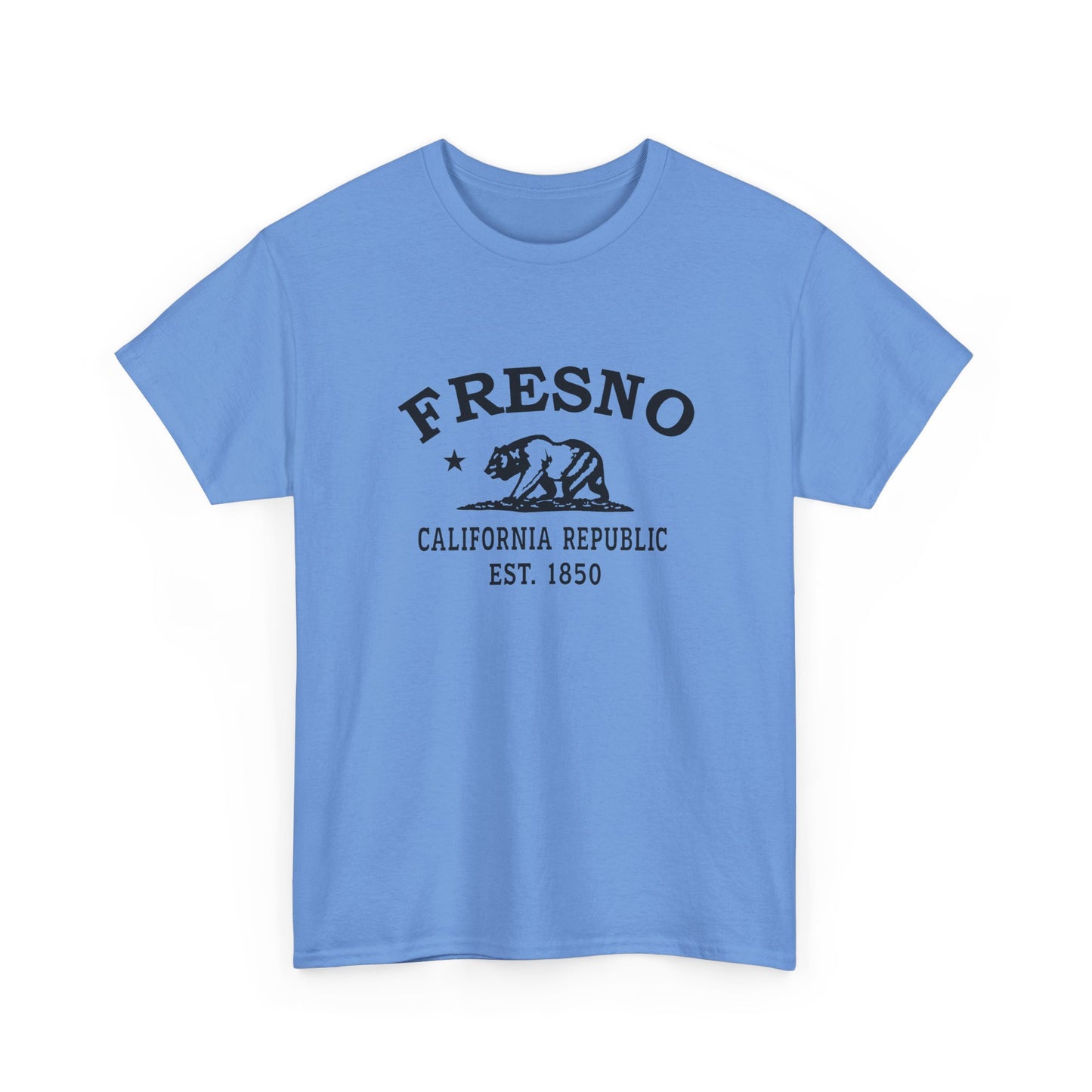 Fresno California Vintage Retro Unisex Heavy Cotton Tee - Black Logo