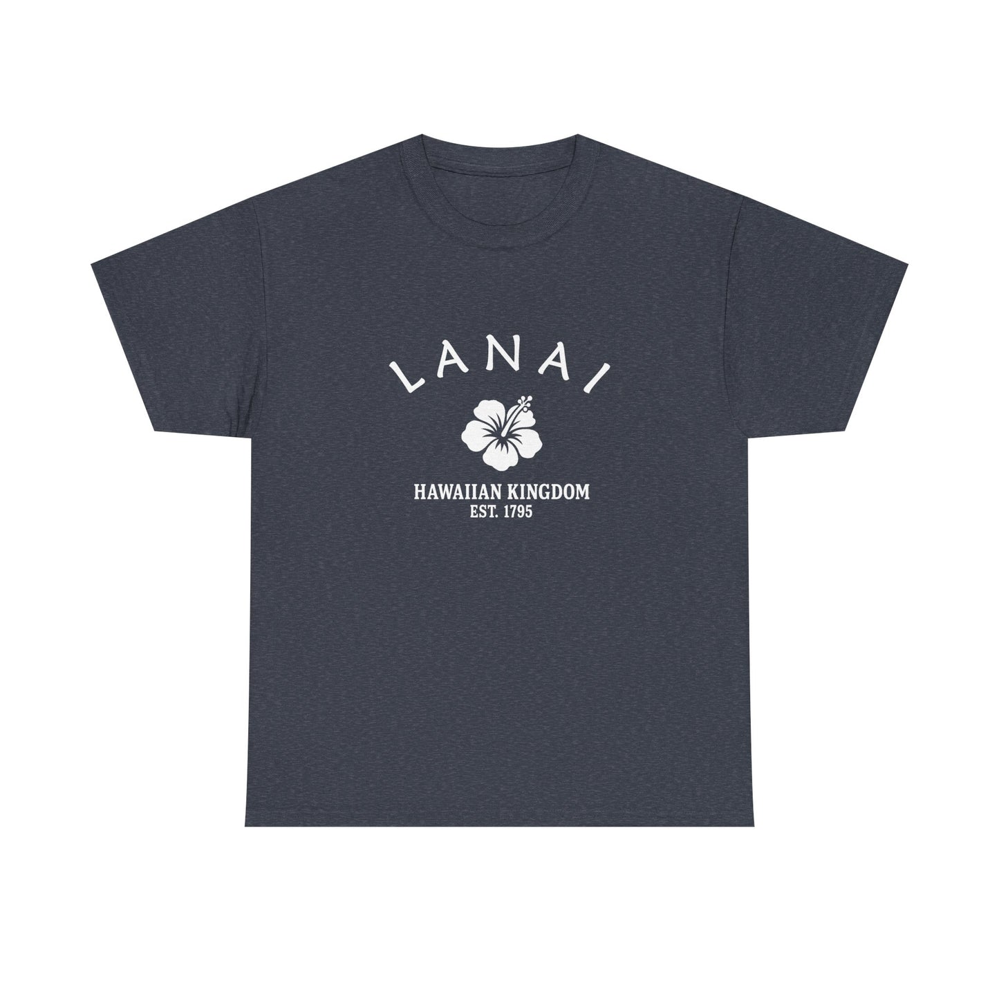 Lanai Hawaii Vintage Retro Unisex Heavy Cotton Tee - White Logo
