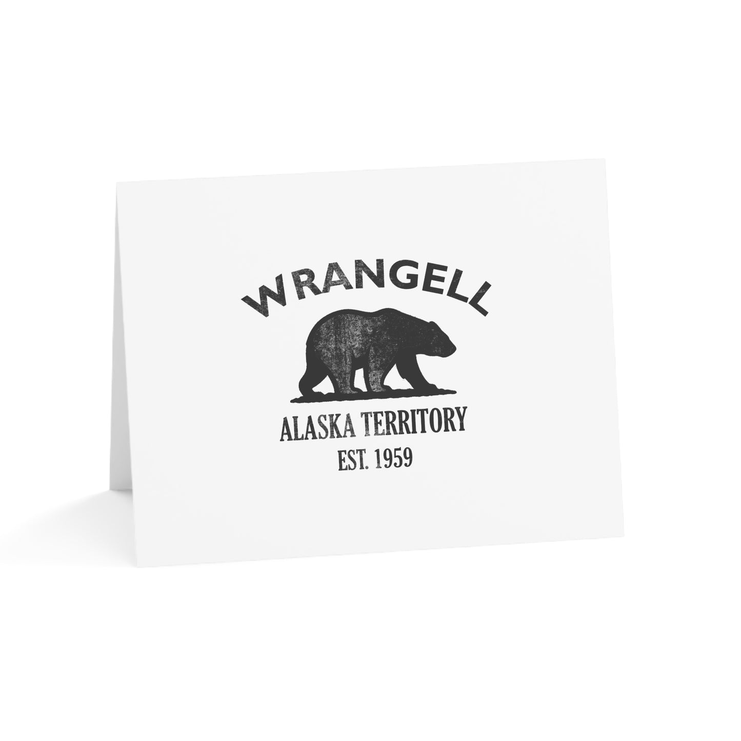 Wrangell Alaska Vintage Retro Thank You Card Set - Black Logo