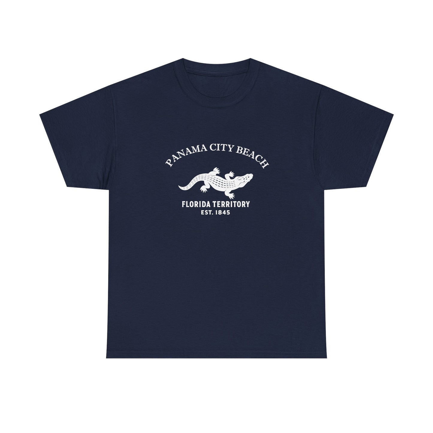 Panama City Beach Florida Vintage Retro Unisex Heavy Cotton Tee - White Logo