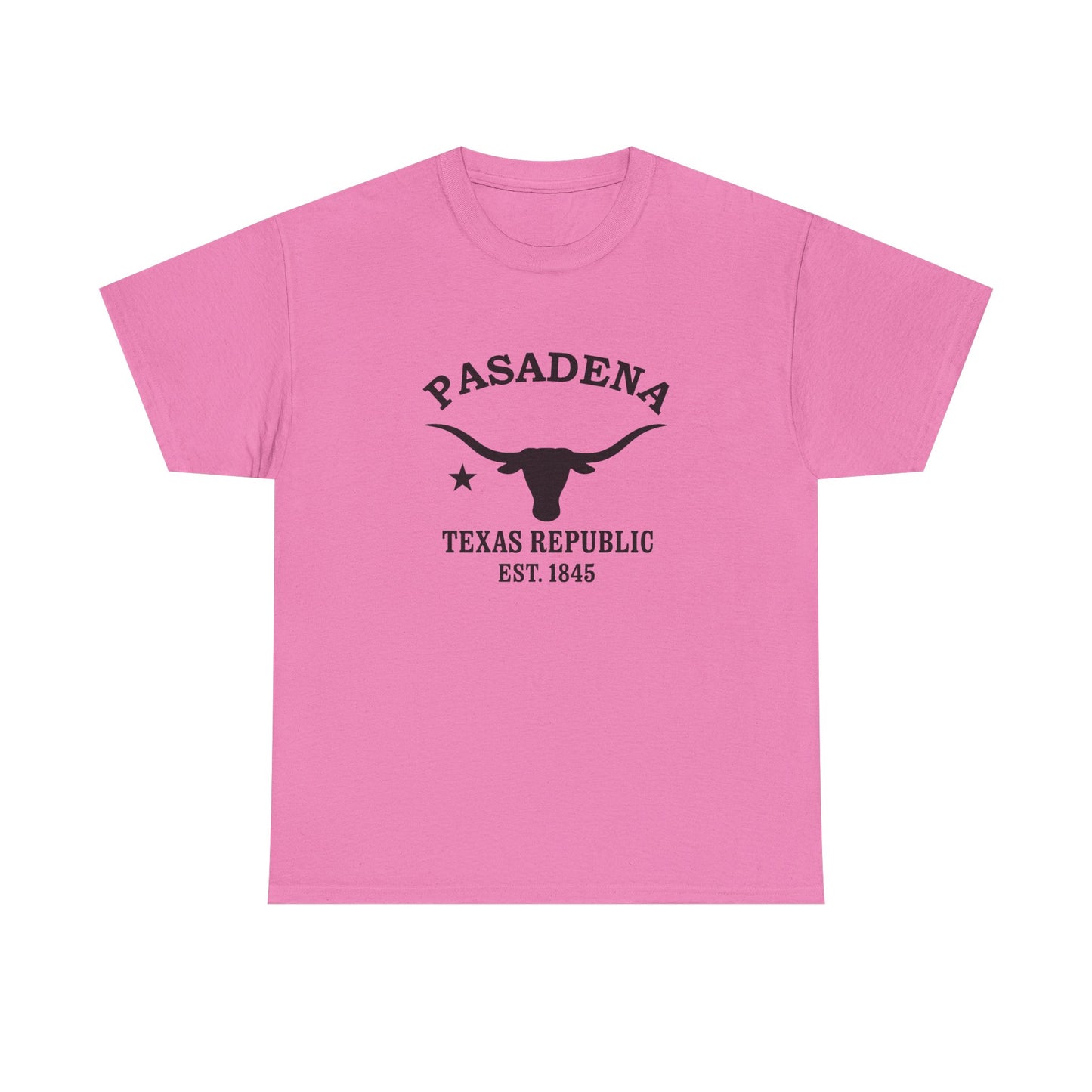 Pasadena Texas Vintage Retro Unisex Heavy Cotton Tee - Black Logo