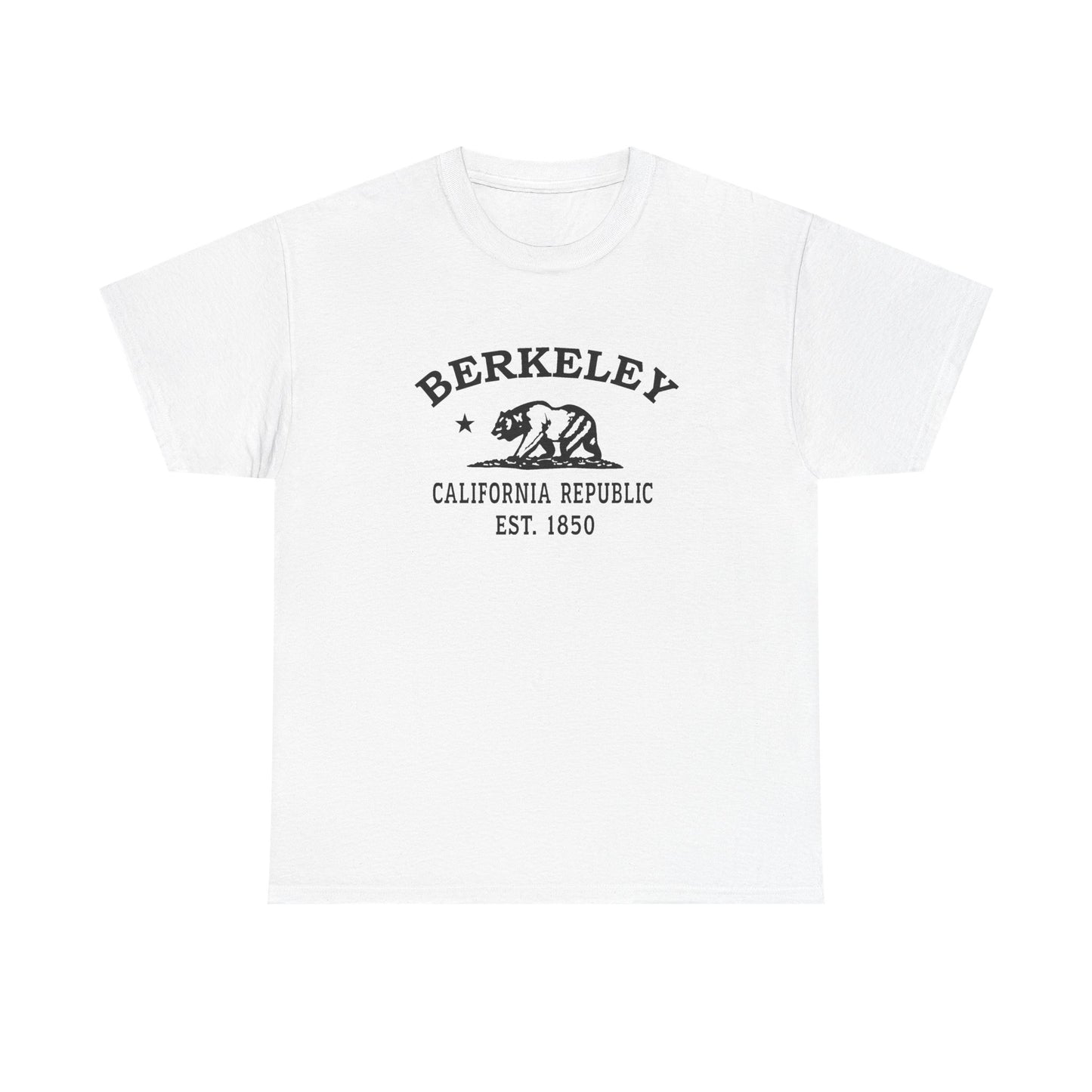 Berkeley California Vintage Retro Unisex Heavy Cotton Tee - Black Logo