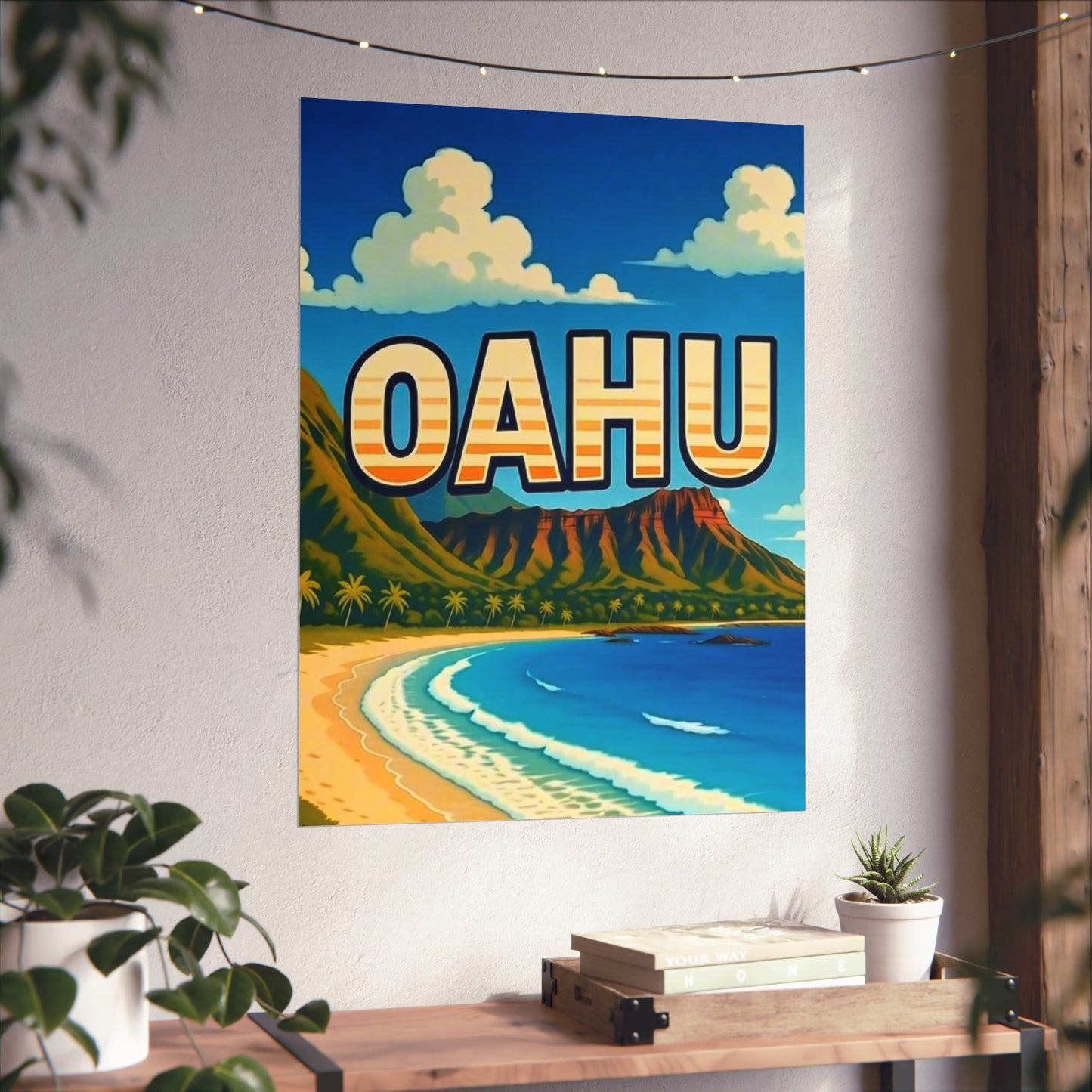 Oahu Hawaii Vintage Retro Giclée Print Art Series Poster
