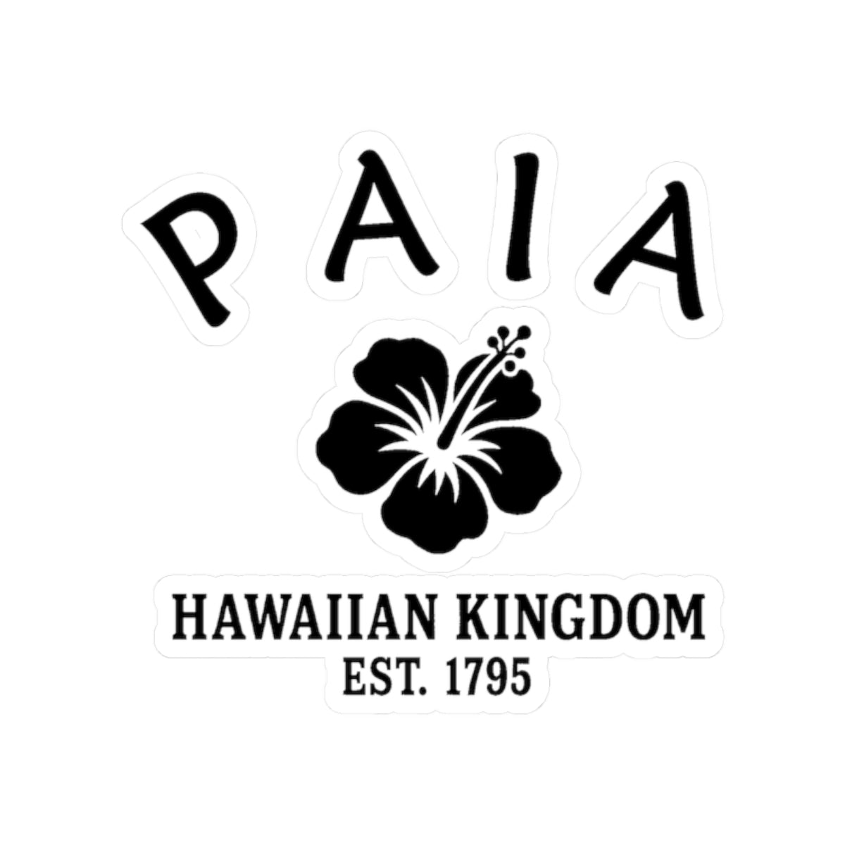 Paia Hawaii Vintage Retro Vinyl Sticker - Black Logo