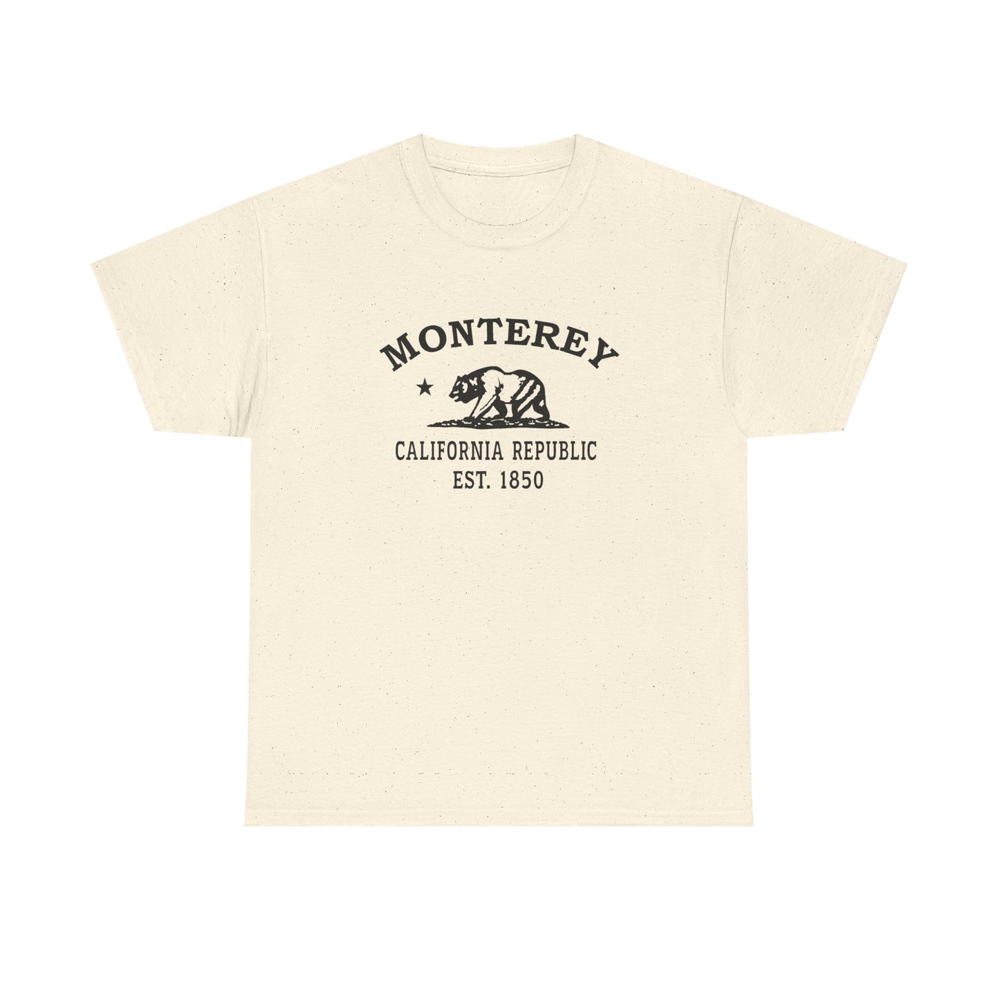 Monterey California Vintage Retro Unisex Heavy Cotton Tee - Black Logo