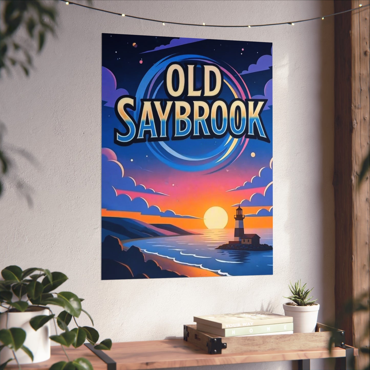 Old Saybrook Connecticut Vintage Retro Giclée Print Art Series Poster