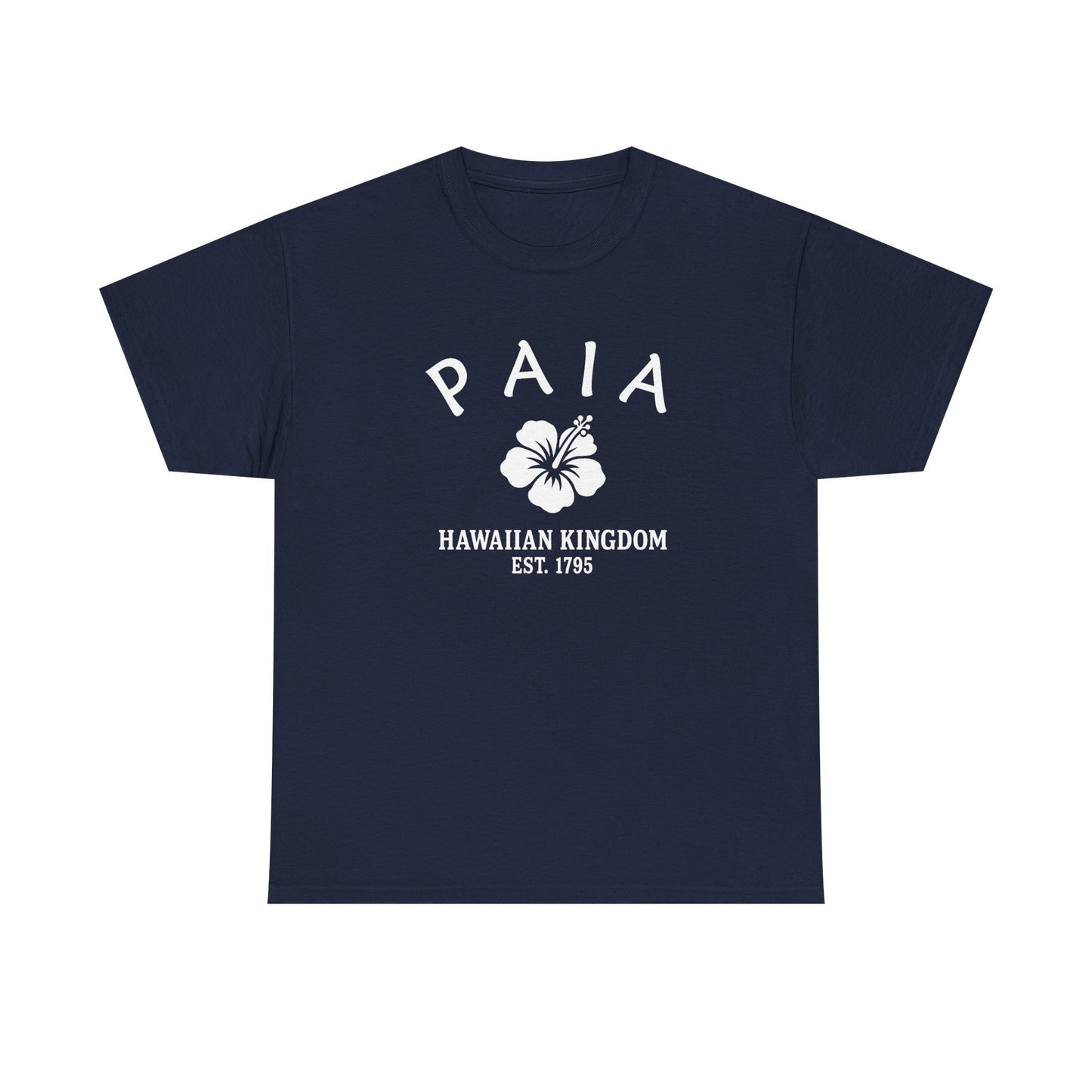 Paia Hawaii Vintage Retro Unisex Heavy Cotton Tee - White Logo
