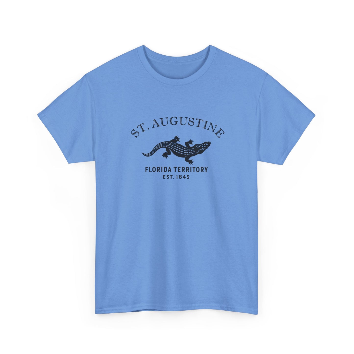 St Augustine Florida Vintage Retro Unisex Heavy Cotton Tee - Black Logo