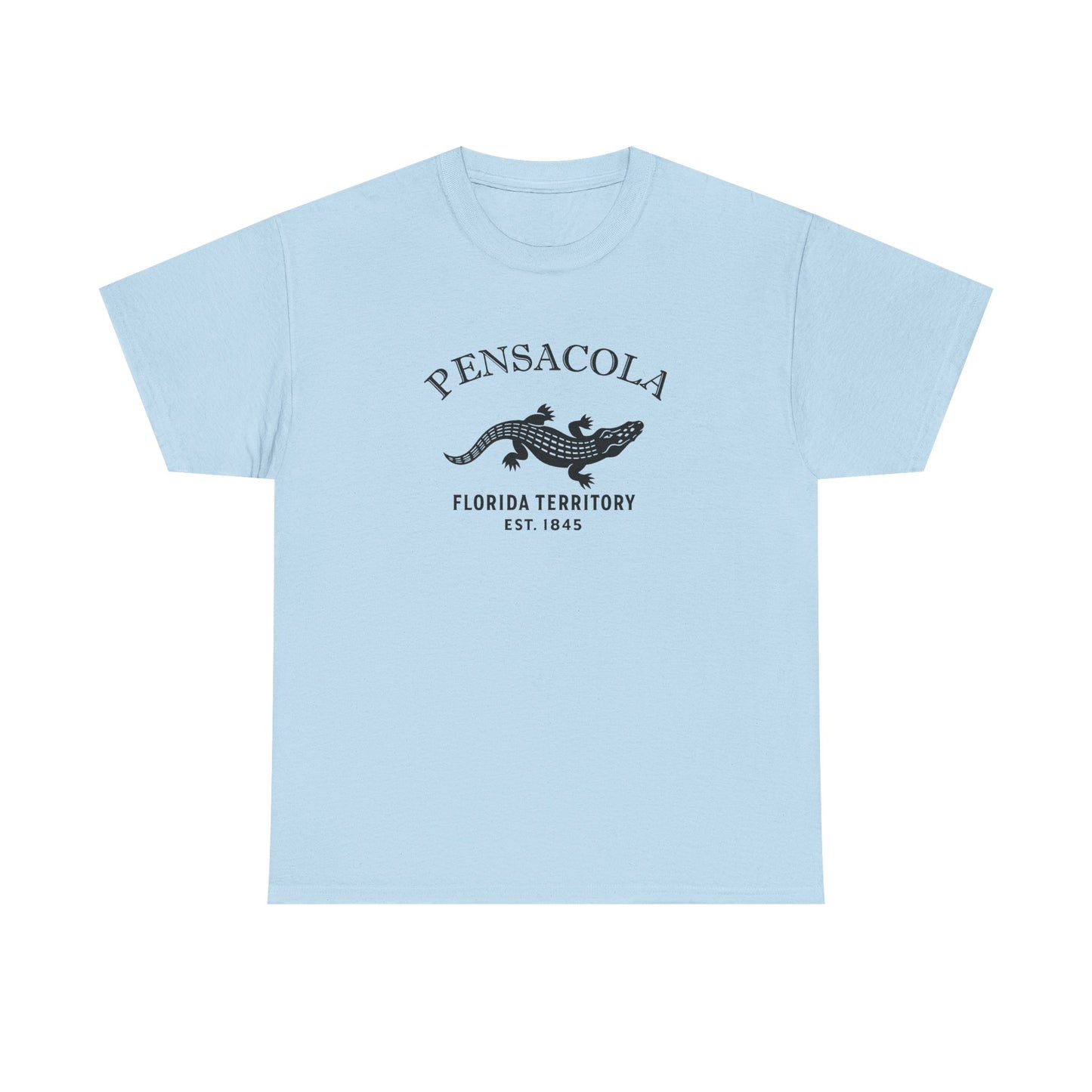Pensacola Florida Vintage Retro Unisex Heavy Cotton Tee - Black Logo