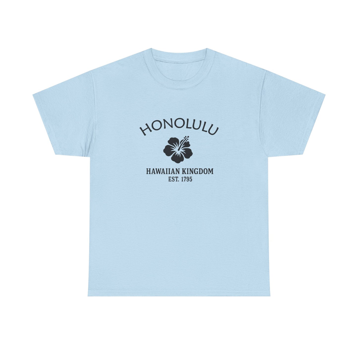 Honolulu Hawaii Vintage Retro Unisex Heavy Cotton Tee - Black Logo