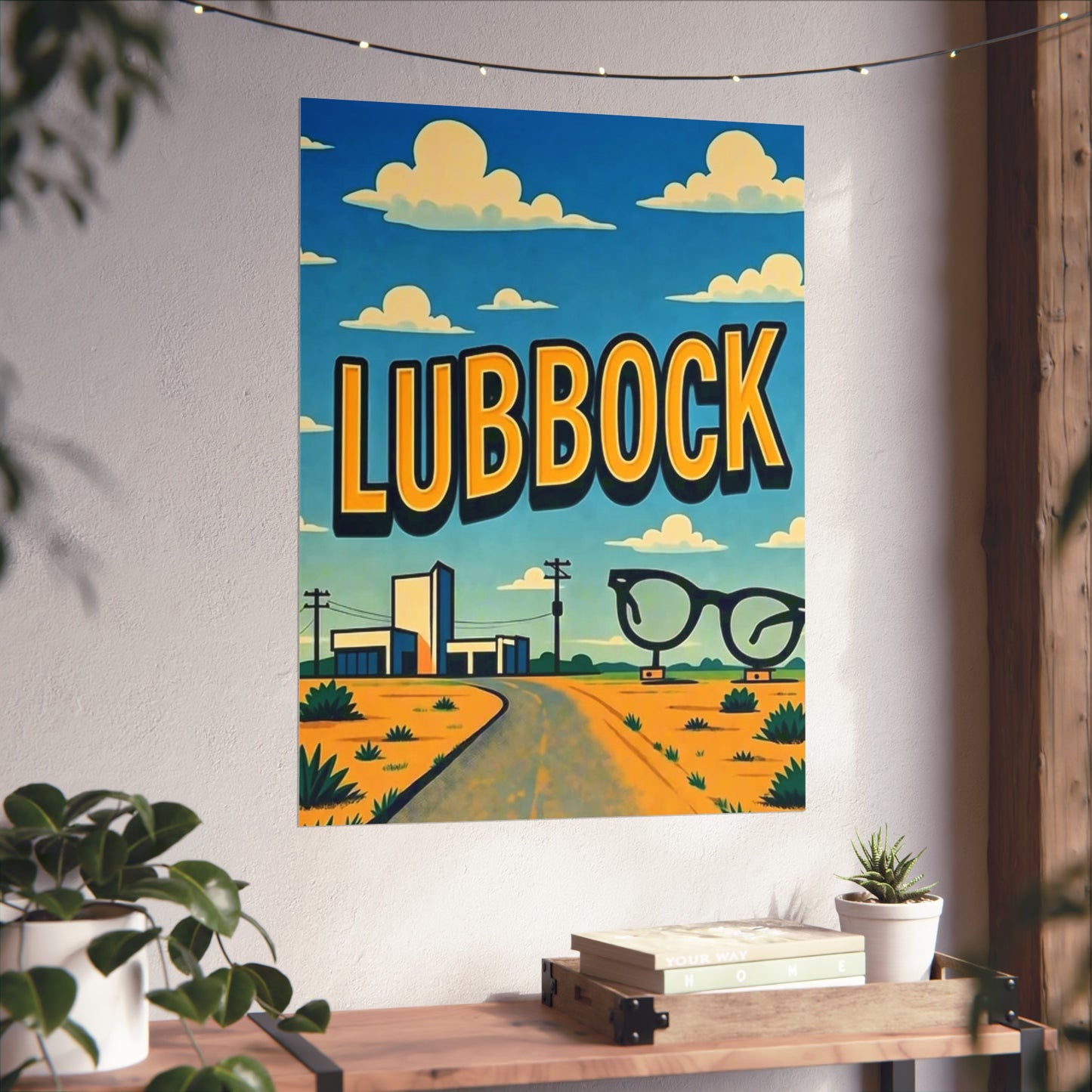 Lubbock Texas Vintage Retro Giclée Print Art Series Poster
