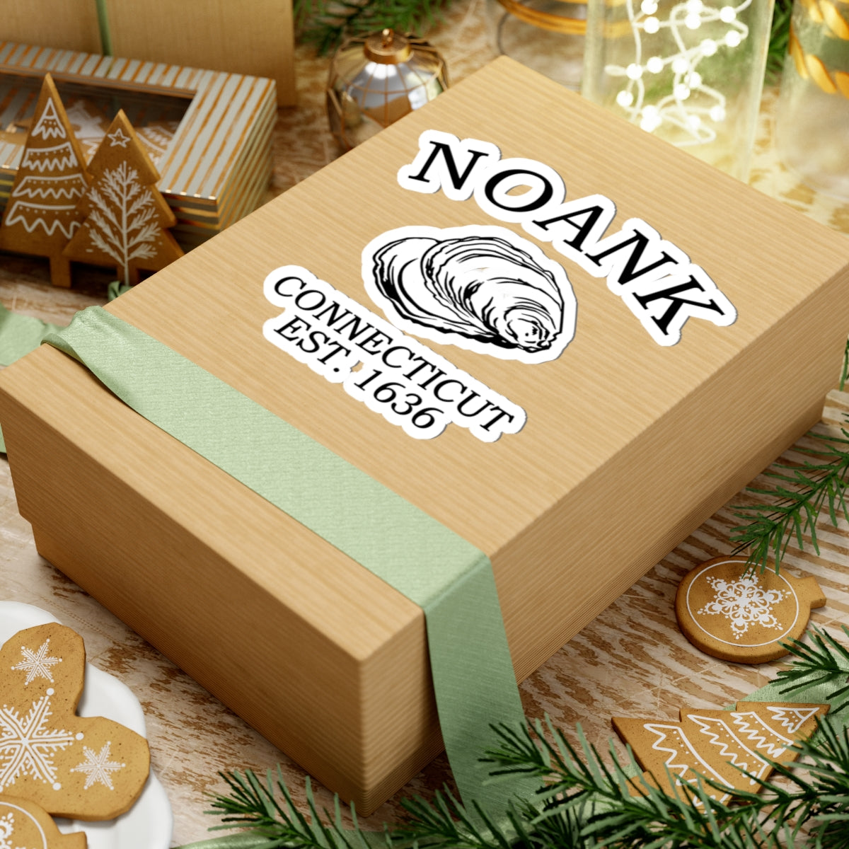 Noank Connecticut Vintage Retro Vinyl Sticker - Black Logo
