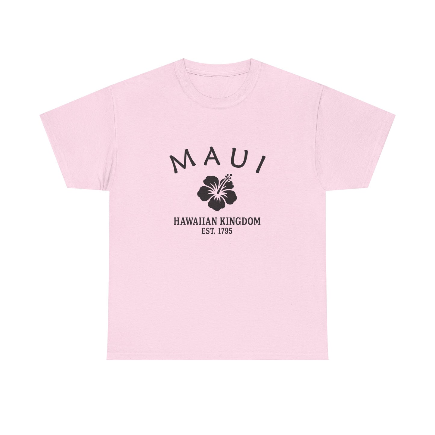 Maui Hawaii Vintage Retro Unisex Heavy Cotton Tee - Black Logo