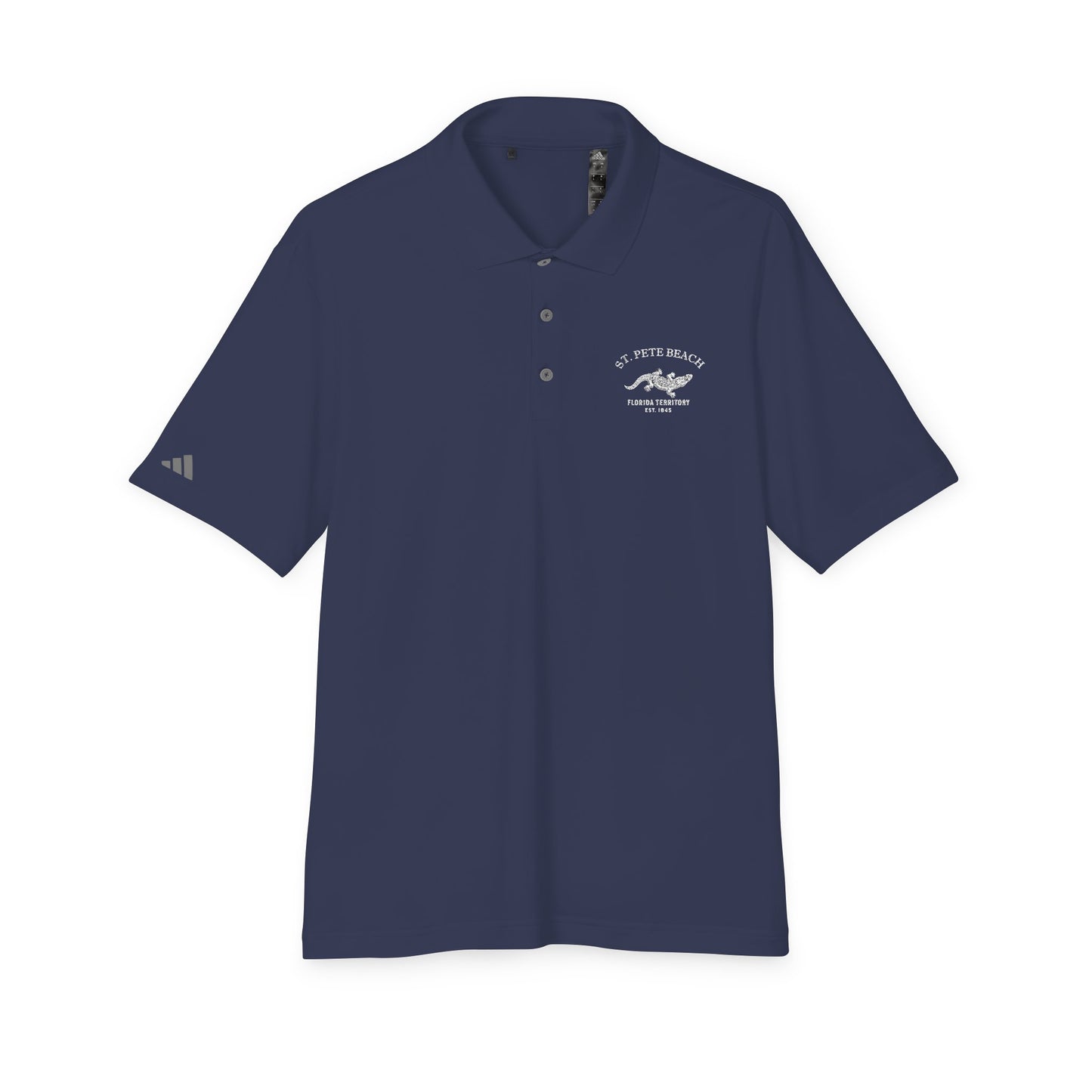 St Pete Beach Florida Embroidered Vintage Retro Performance Polo Shirt - White Logo