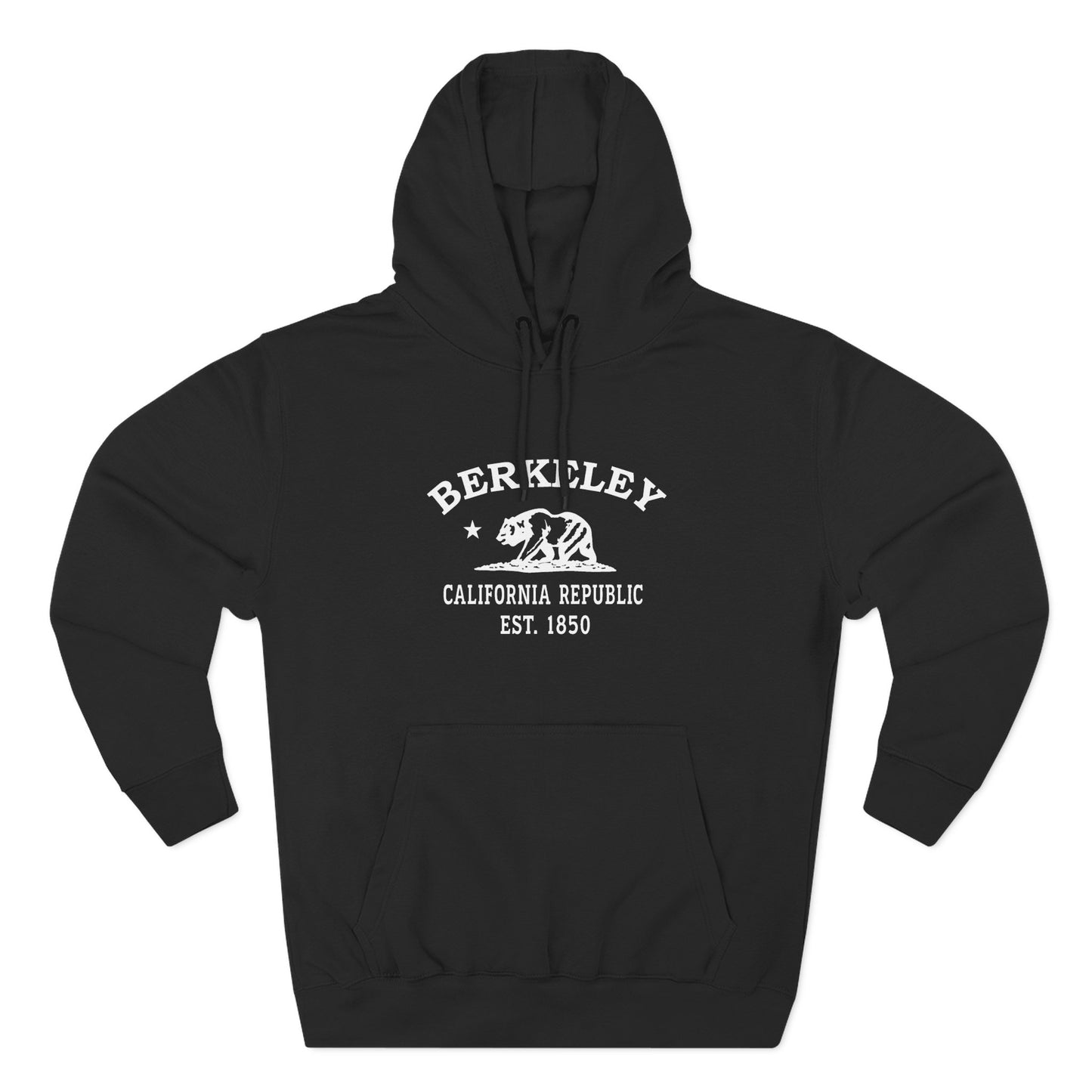 Berkeley California Vintage Retro Unisex Heavy Cotton Hoodie - White Logo