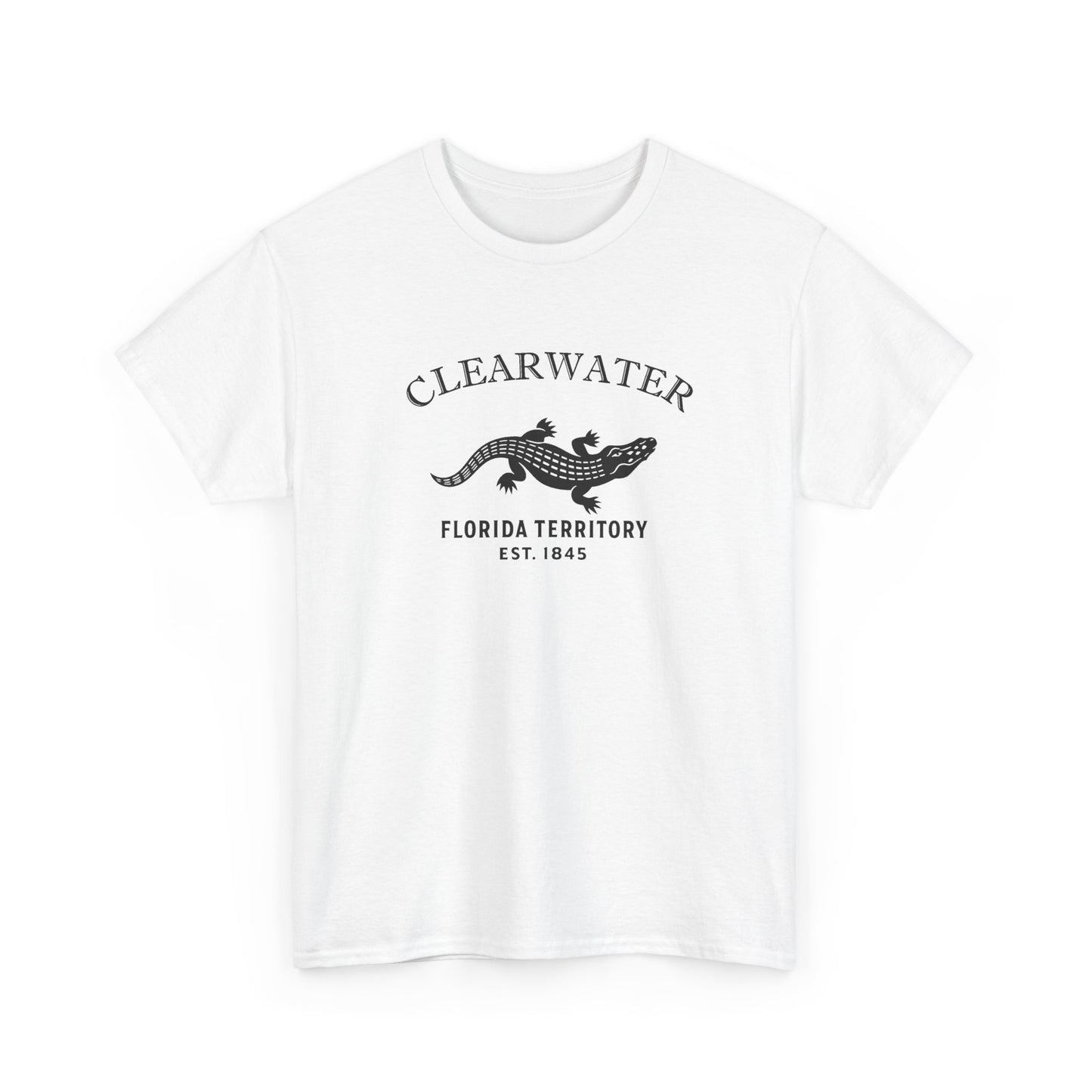 Clearwater Florida Vintage Retro Unisex Heavy Cotton Tee - Black Logo
