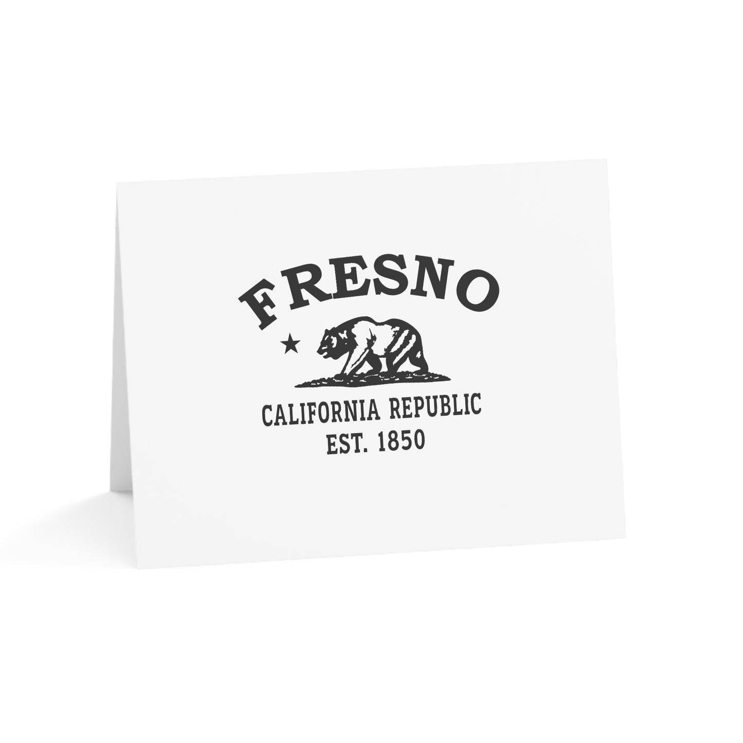 Fresno California Vintage Retro Thank You Card Set - Black Logo