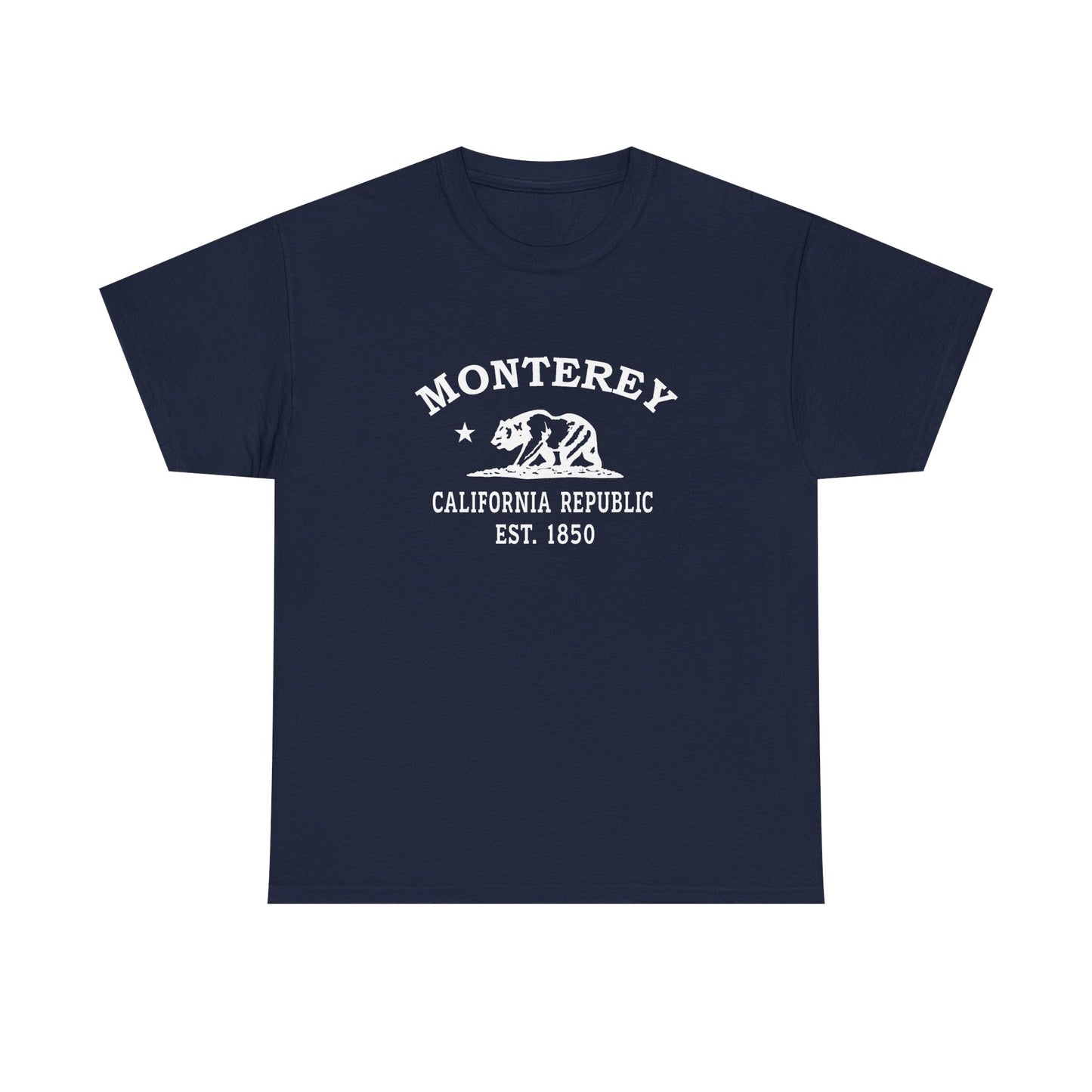 Monterey California Vintage Retro Unisex Heavy Cotton Tee - White Logo