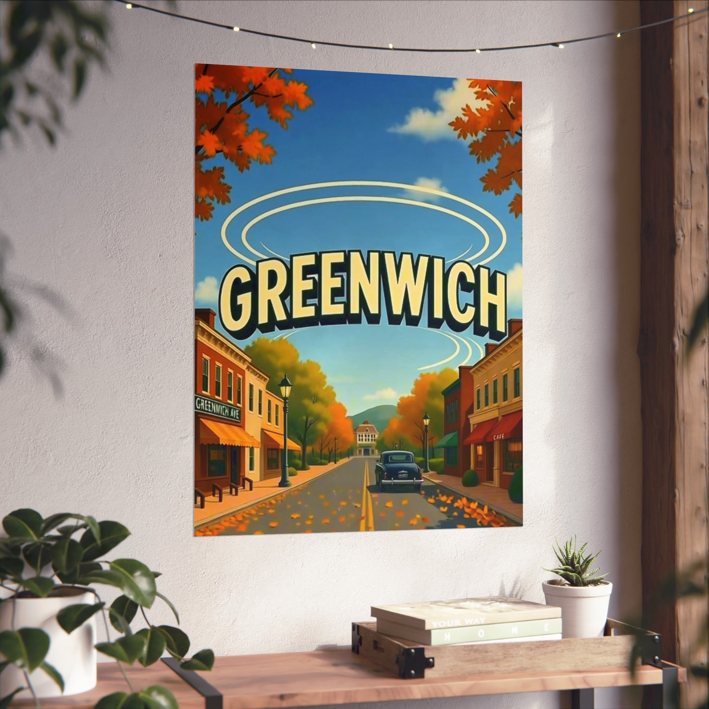Greenwich Connecticut Vintage Retro Giclée Print Art Series Poster
