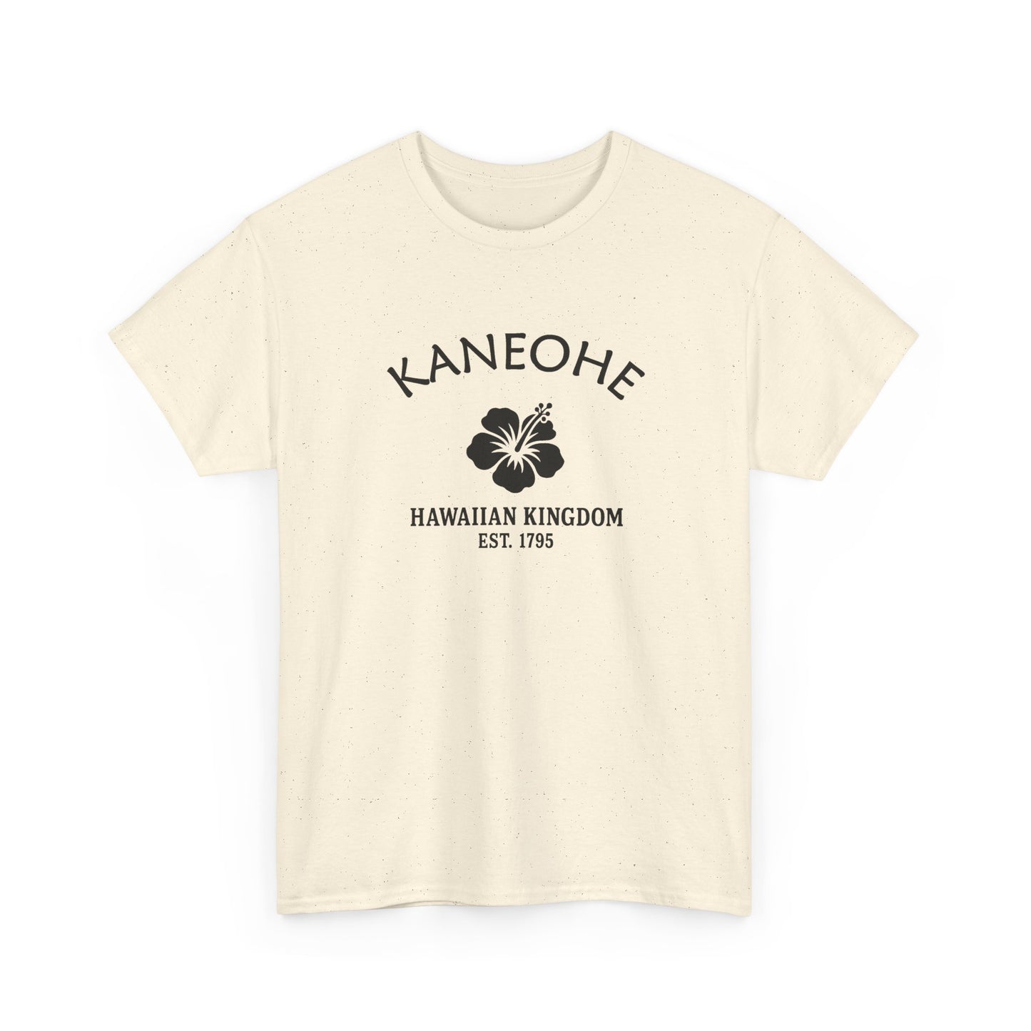 Kaneohe Hawaii Vintage Retro Unisex Heavy Cotton Tee - Black Logo