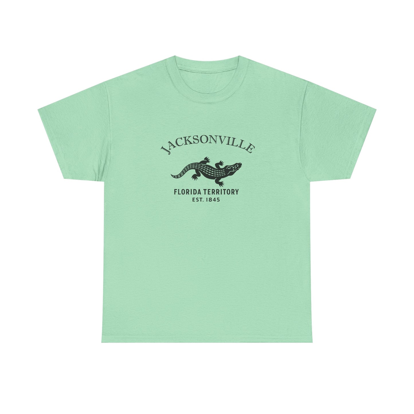 Jacksonville Florida Vintage Retro Unisex Heavy Cotton Tee - Black Logo