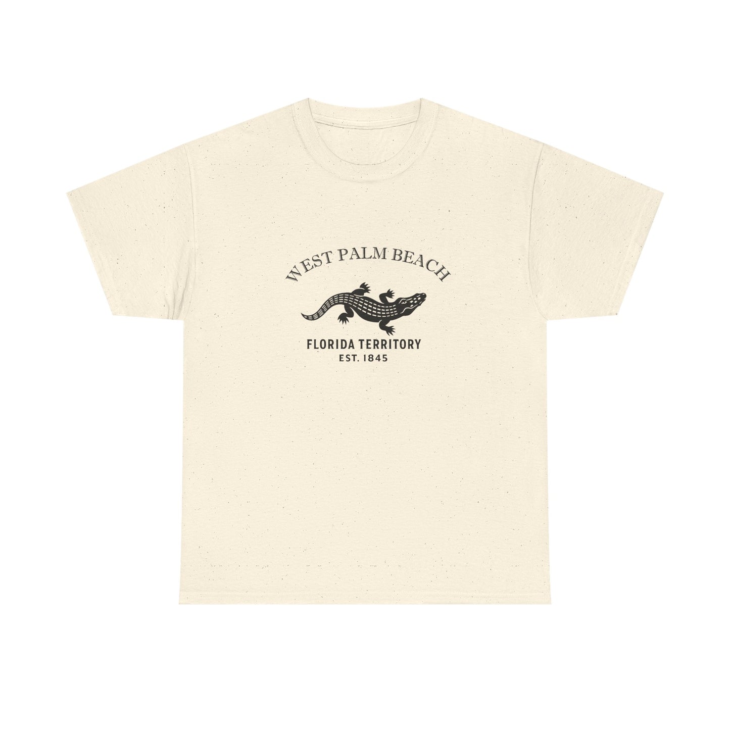 West Palm Beach Florida Vintage Retro Unisex Heavy Cotton Tee - Black Logo