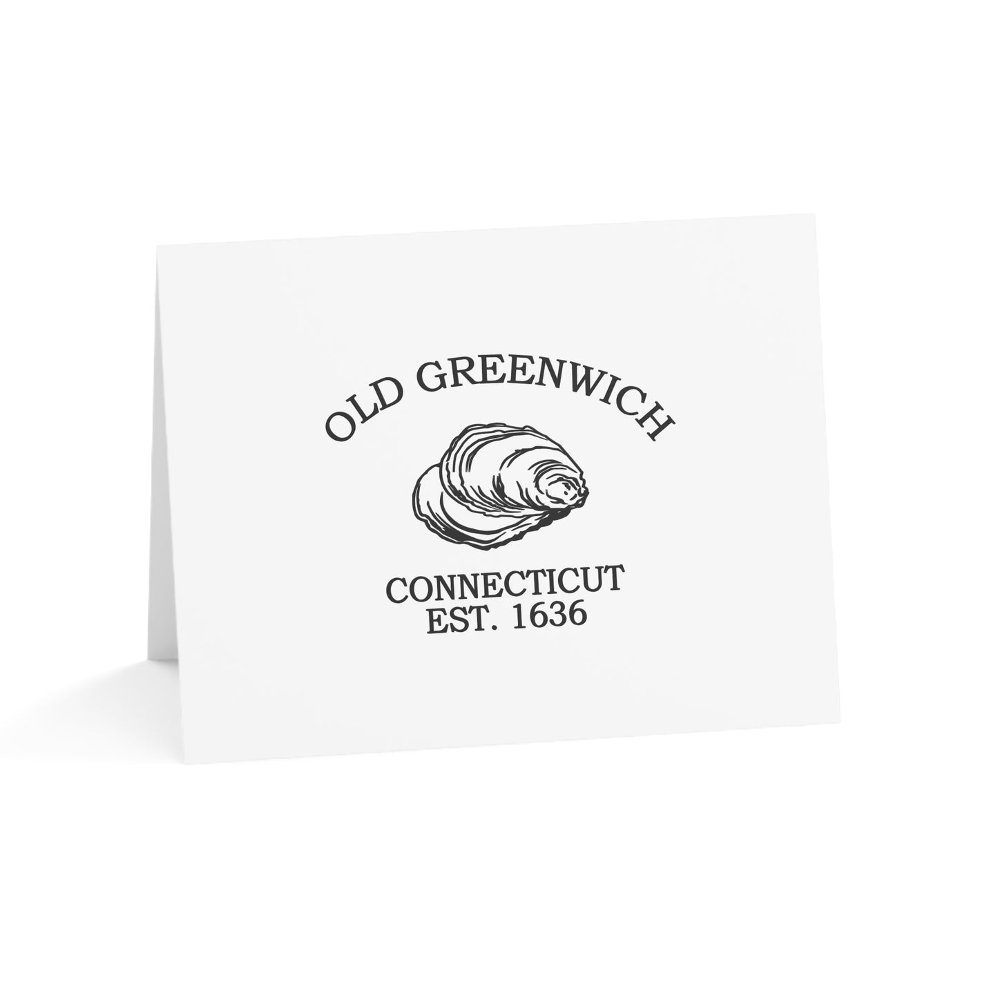 Old Greenwich Connecticut Vintage Retro Thank You Card Set - Black Logo