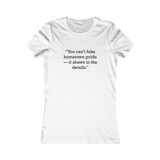 Quote 33 You Cant Fake Vintage Retro Womens Fitted Ringspun Cotton Tee - Black Logo