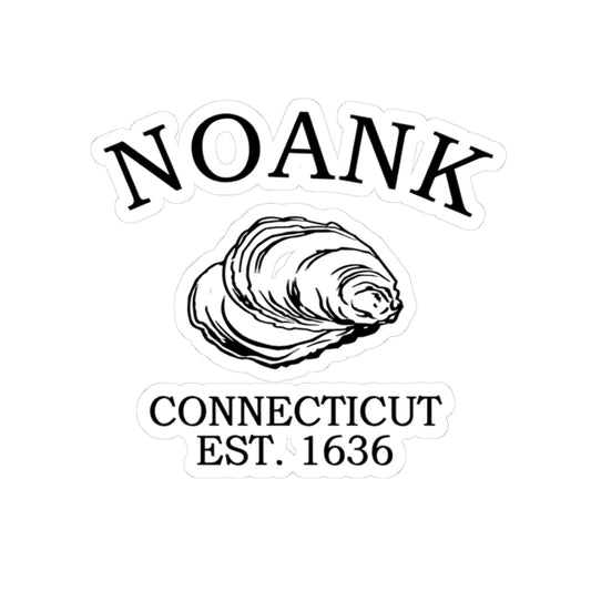 Noank Connecticut Vintage Retro Vinyl Sticker - Black Logo
