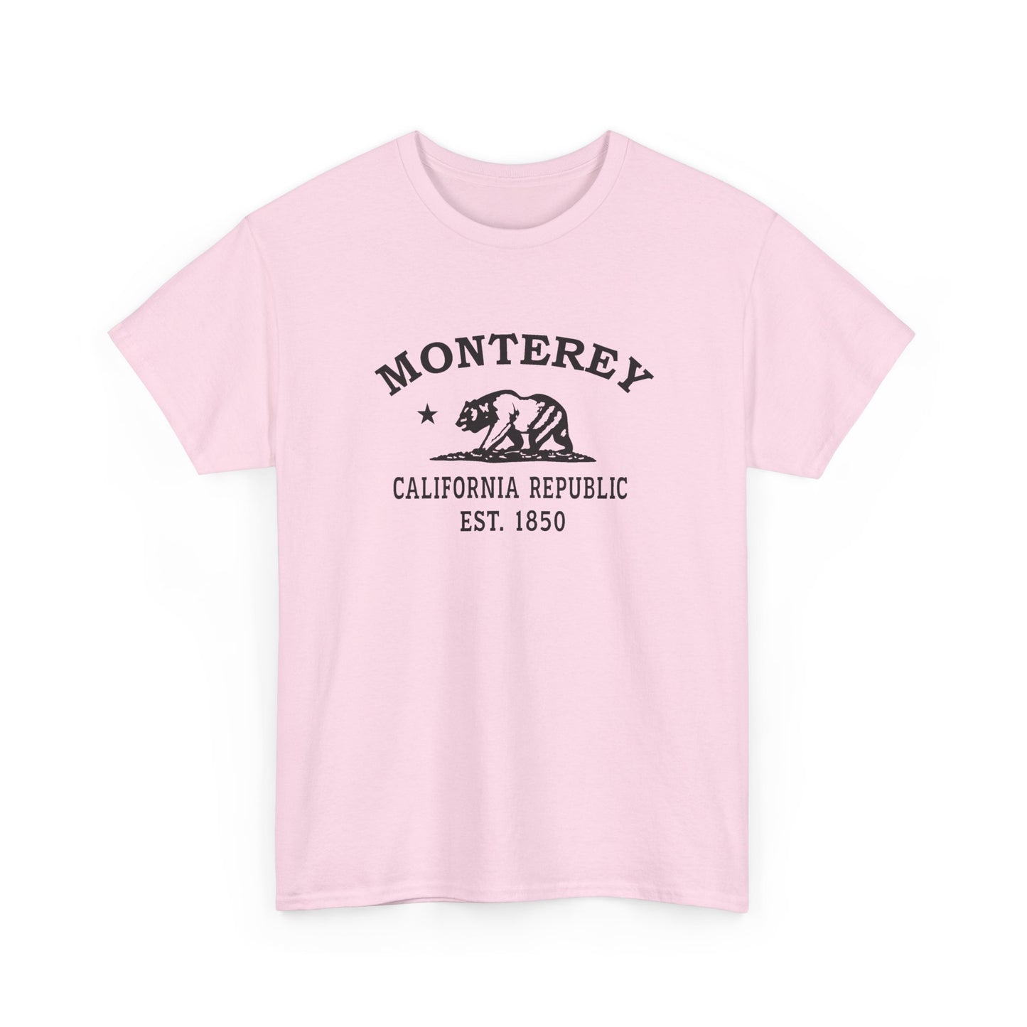 Monterey California Vintage Retro Unisex Heavy Cotton Tee - Black Logo