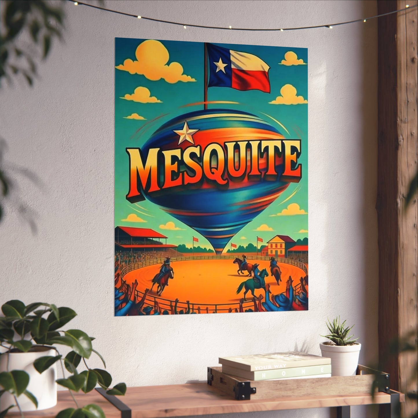Mesquite Texas Vintage Retro Giclée Print Art Series Poster