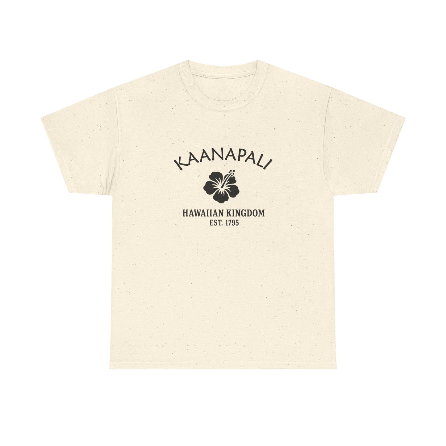 Kaanapali Hawaii Vintage Retro Unisex Heavy Cotton Tee - Black Logo