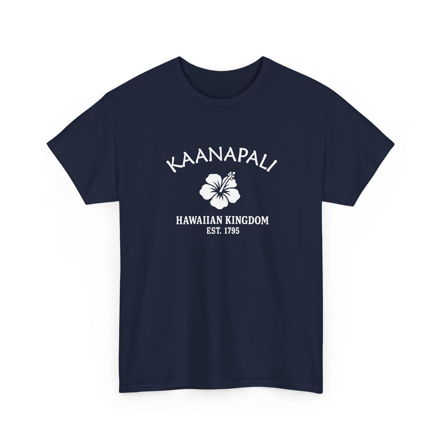Kaanapali Hawaii Vintage Retro Unisex Heavy Cotton Tee - White Logo