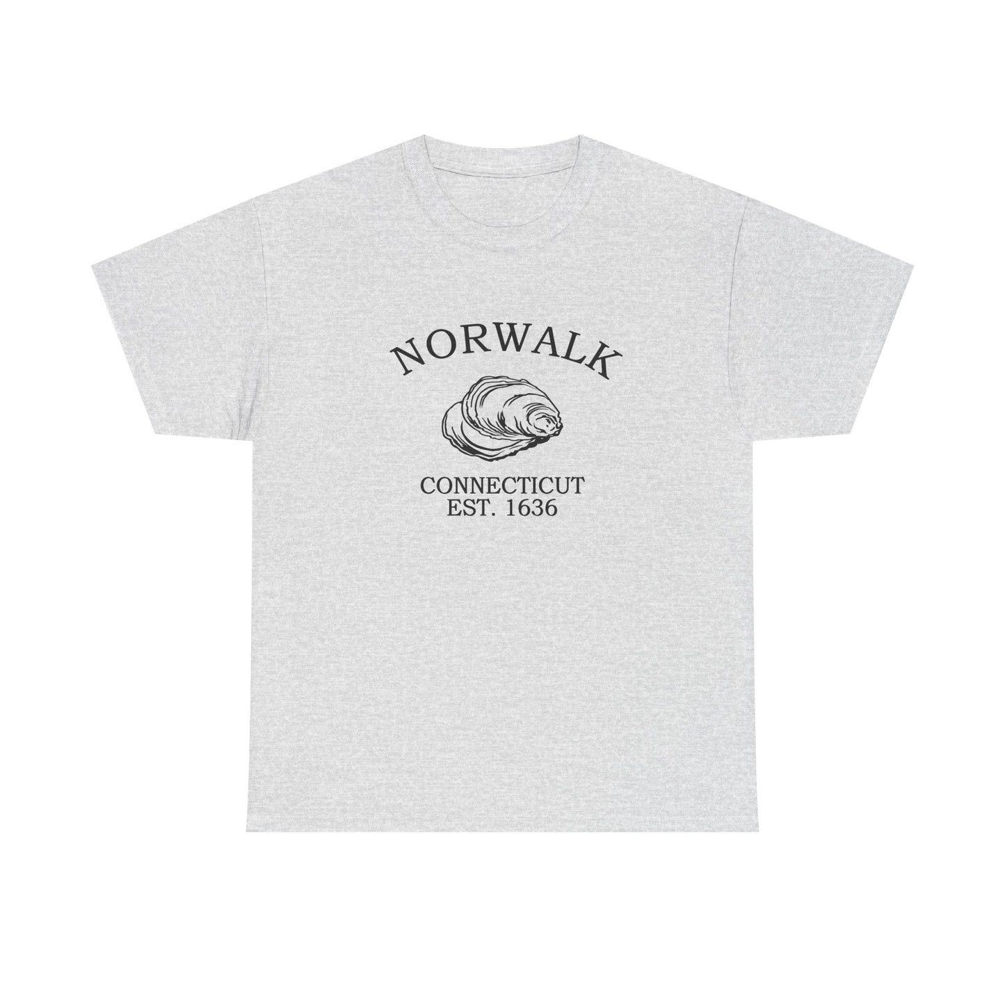 Norwalk Connecticut Vintage Retro Unisex Heavy Cotton Tee - Black Logo